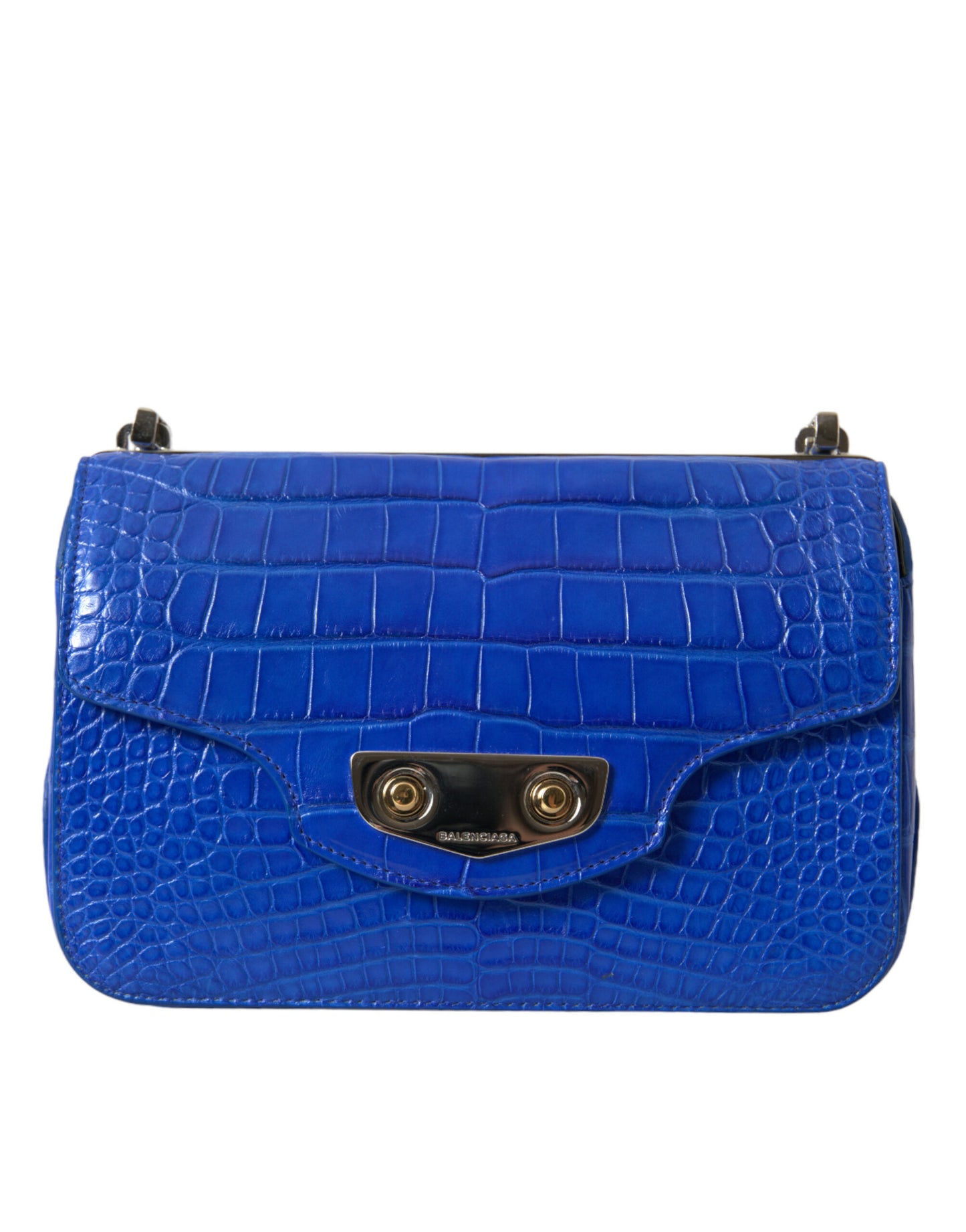 Balenciaga Blue Exotic Leather Neo Classic Purse Shoulder Handbag Bag Balenciaga