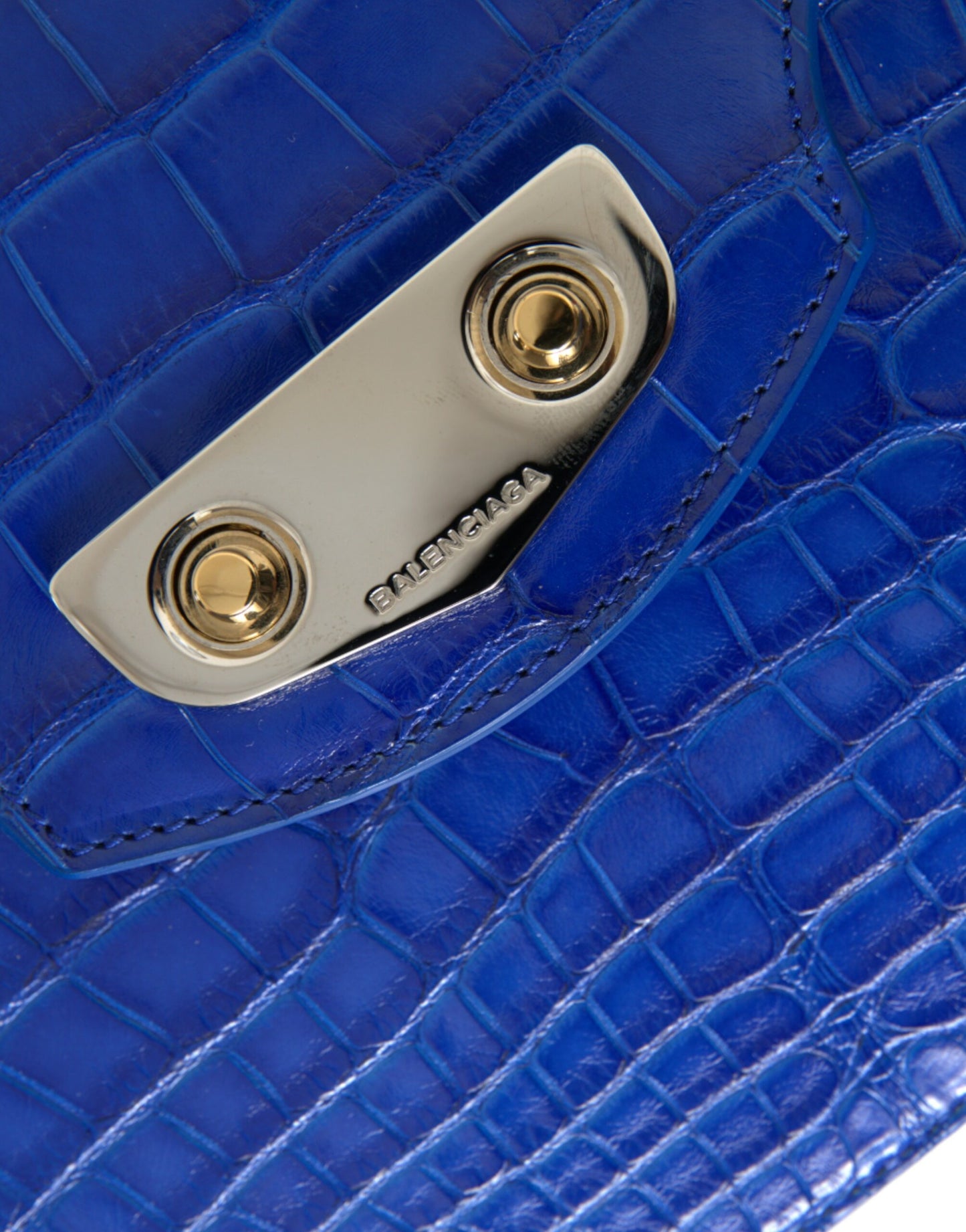 Balenciaga Blue Exotic Leather Neo Classic Small Shoulder Bag Balenciaga