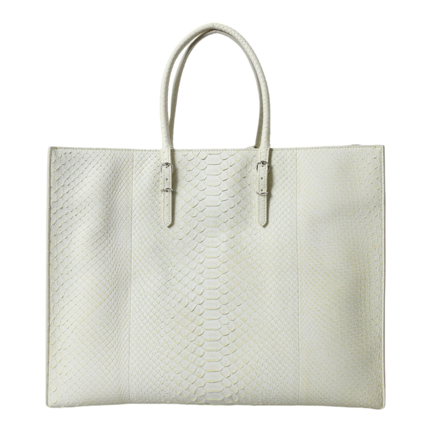 Balenciaga White Yellow Exotic Skin Leather Shopping Tote PAPIER Bag Balenciaga