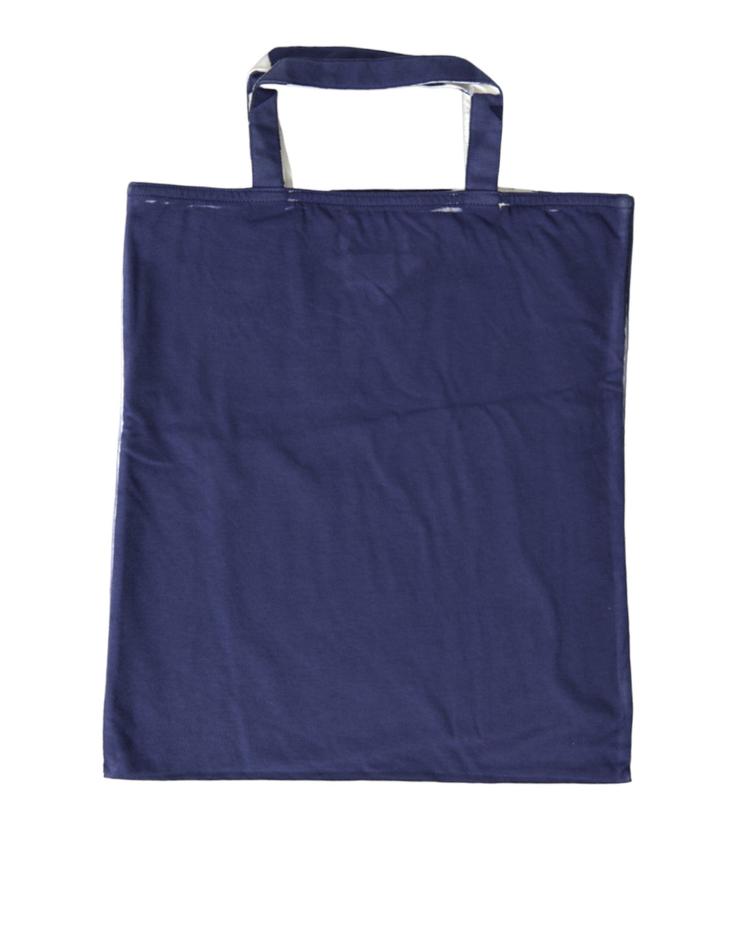 Prada Blue Jersey Fabric Logo Shoulder Shopping Tote Shopping Bag Prada