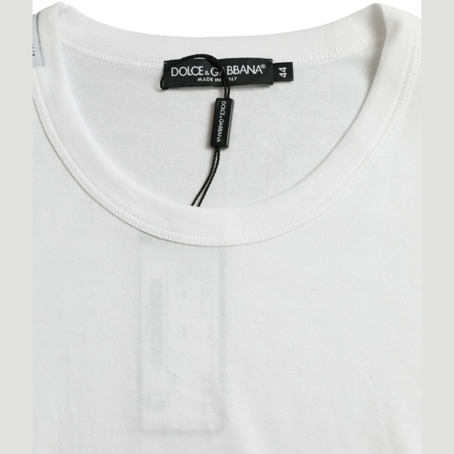 Dolce & Gabbana White Logo Crew Neck Short Sleeves T-shirt
