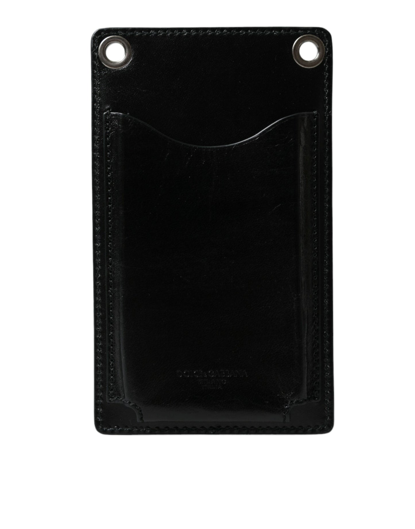 Dolce & Gabbana Wallet Black Horse Leather Zip Logo Cross Body Phone Slot Dolce & Gabbana