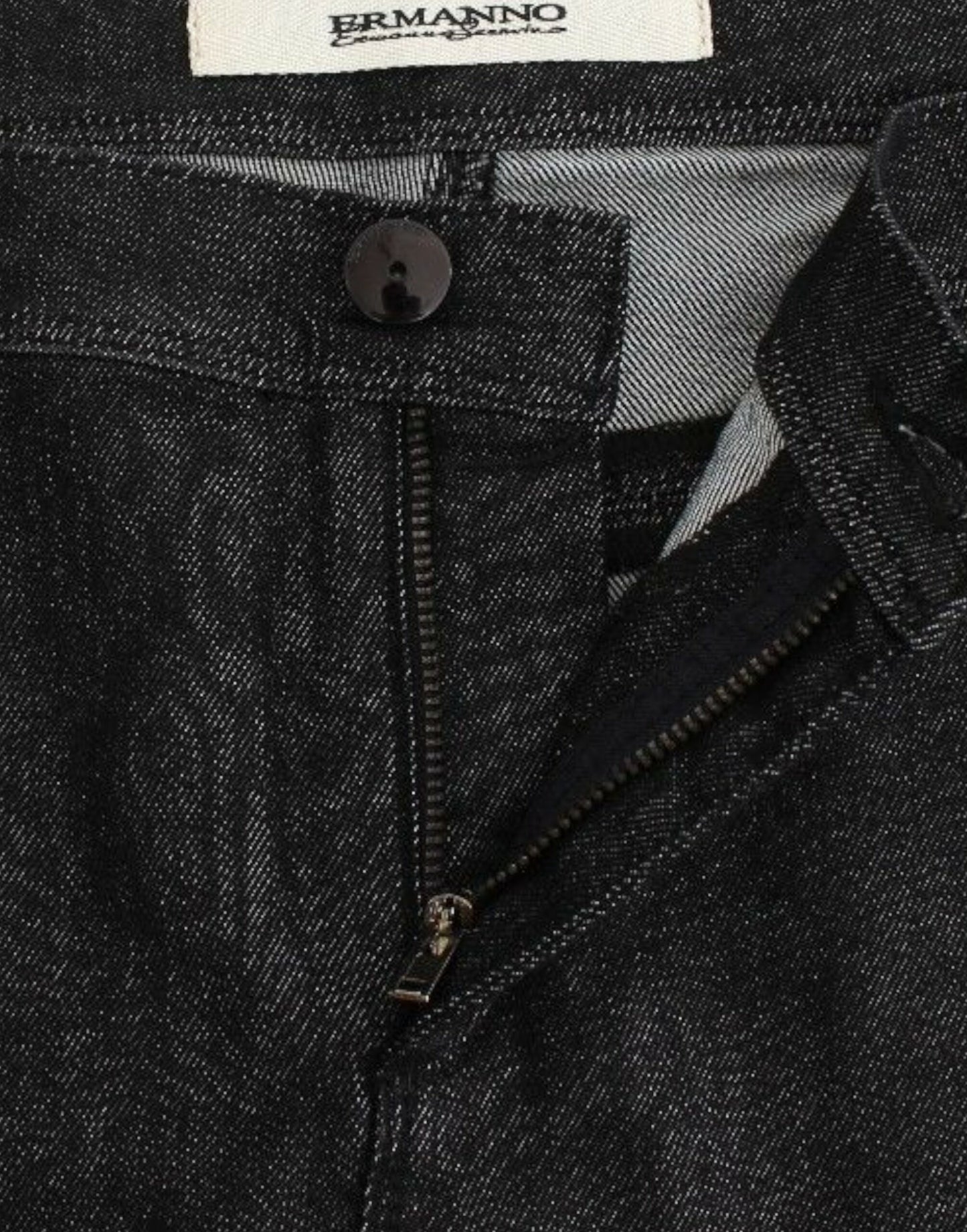 Ermanno Scervino Black Slim Jeans Denim Pants Skinny Leg Stretch Ermanno Scervino