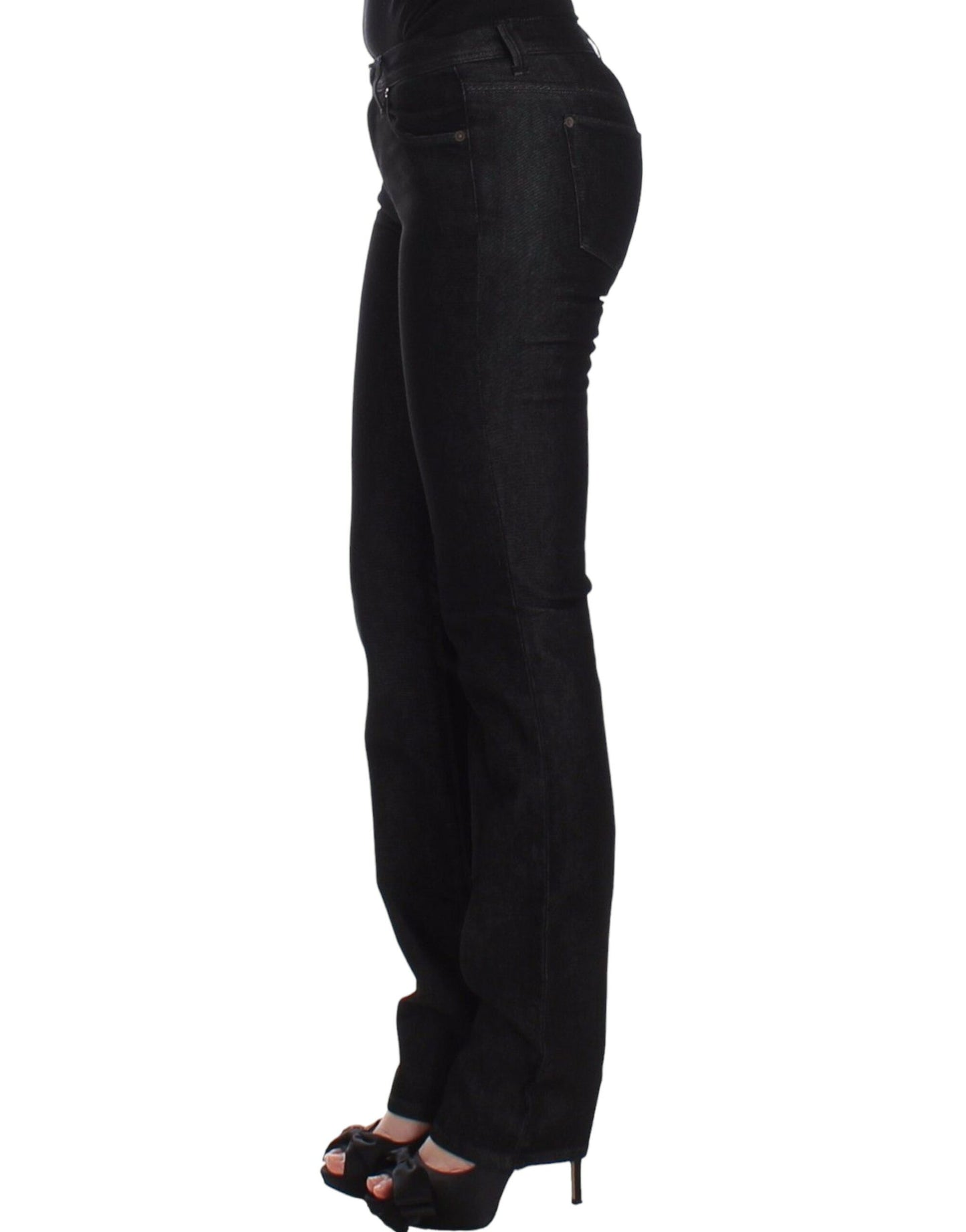 Ermanno Scervino Black Slim Jeans Denim Pants Skinny Leg Stretch Ermanno Scervino