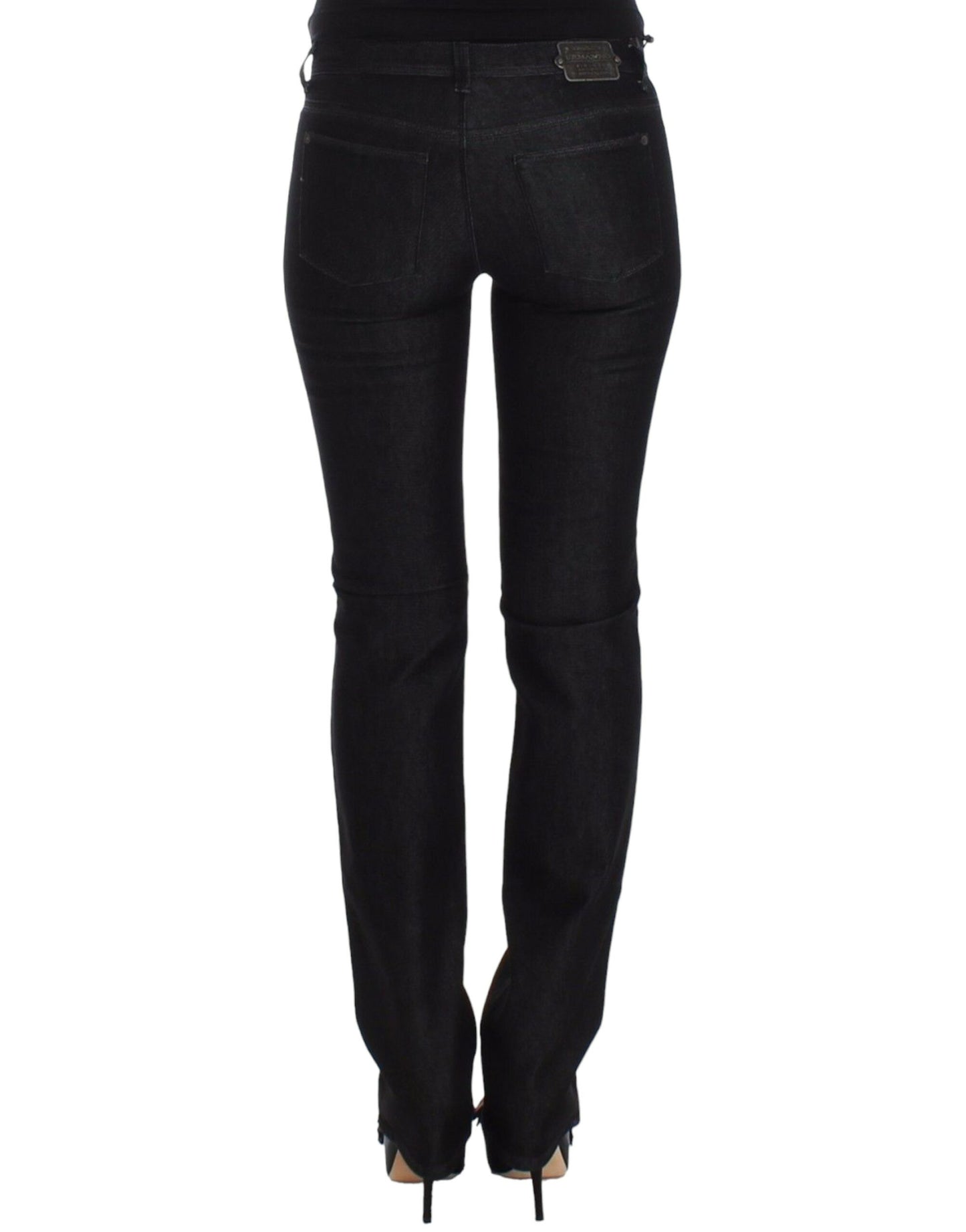 Ermanno Scervino Black Slim Jeans Denim Pants Skinny Leg Stretch Ermanno Scervino