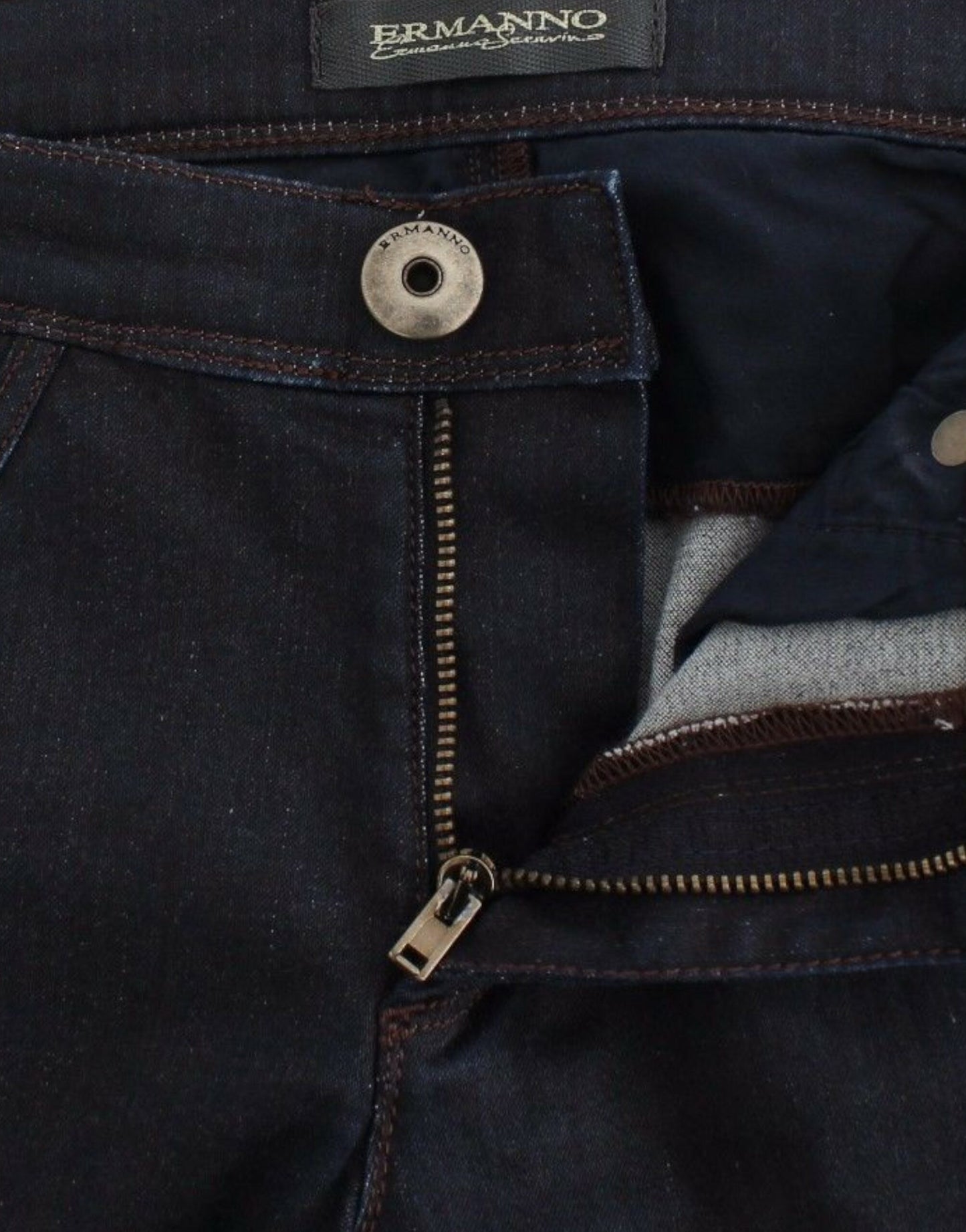 Ermanno Scervino Blue Slim Jeans Denim Pants Skinny Leg Stretch Ermanno Scervino