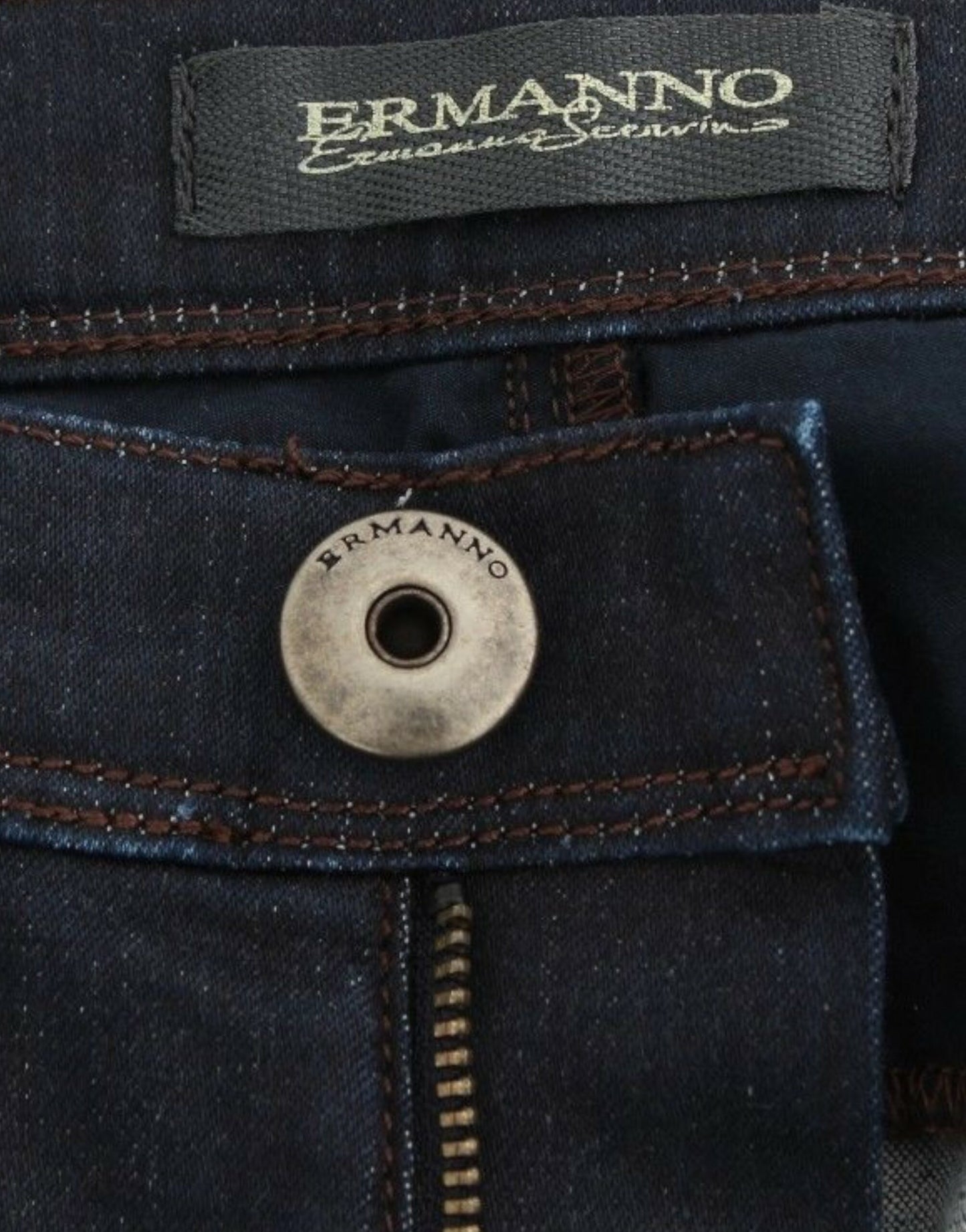 Ermanno Scervino Blue Slim Jeans Denim Pants Skinny Leg Stretch Ermanno Scervino