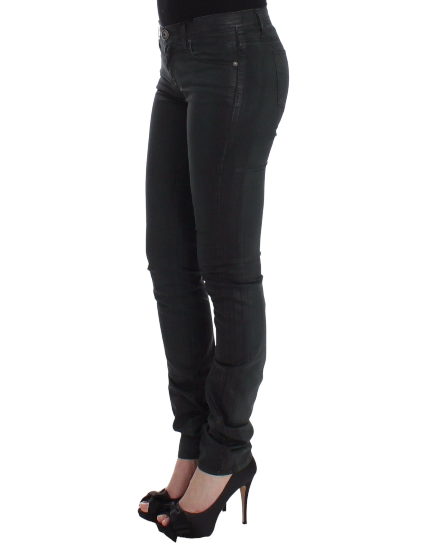 Ermanno Scervino Green Slim Jeans Denim Pants Straight Leg Stretch Ermanno Scervino