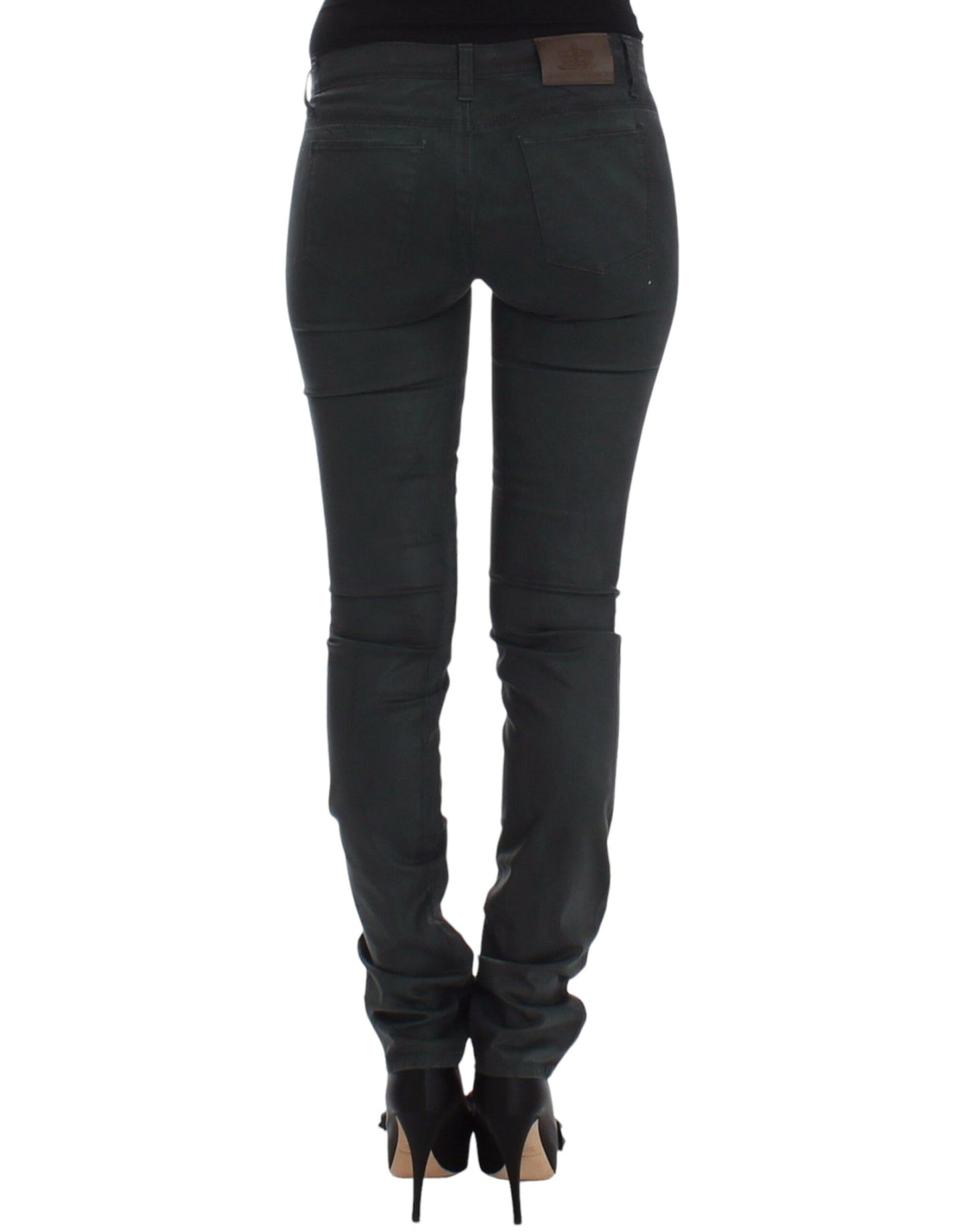 Ermanno Scervino Green Slim Jeans Denim Pants Straight Leg Stretch Ermanno Scervino