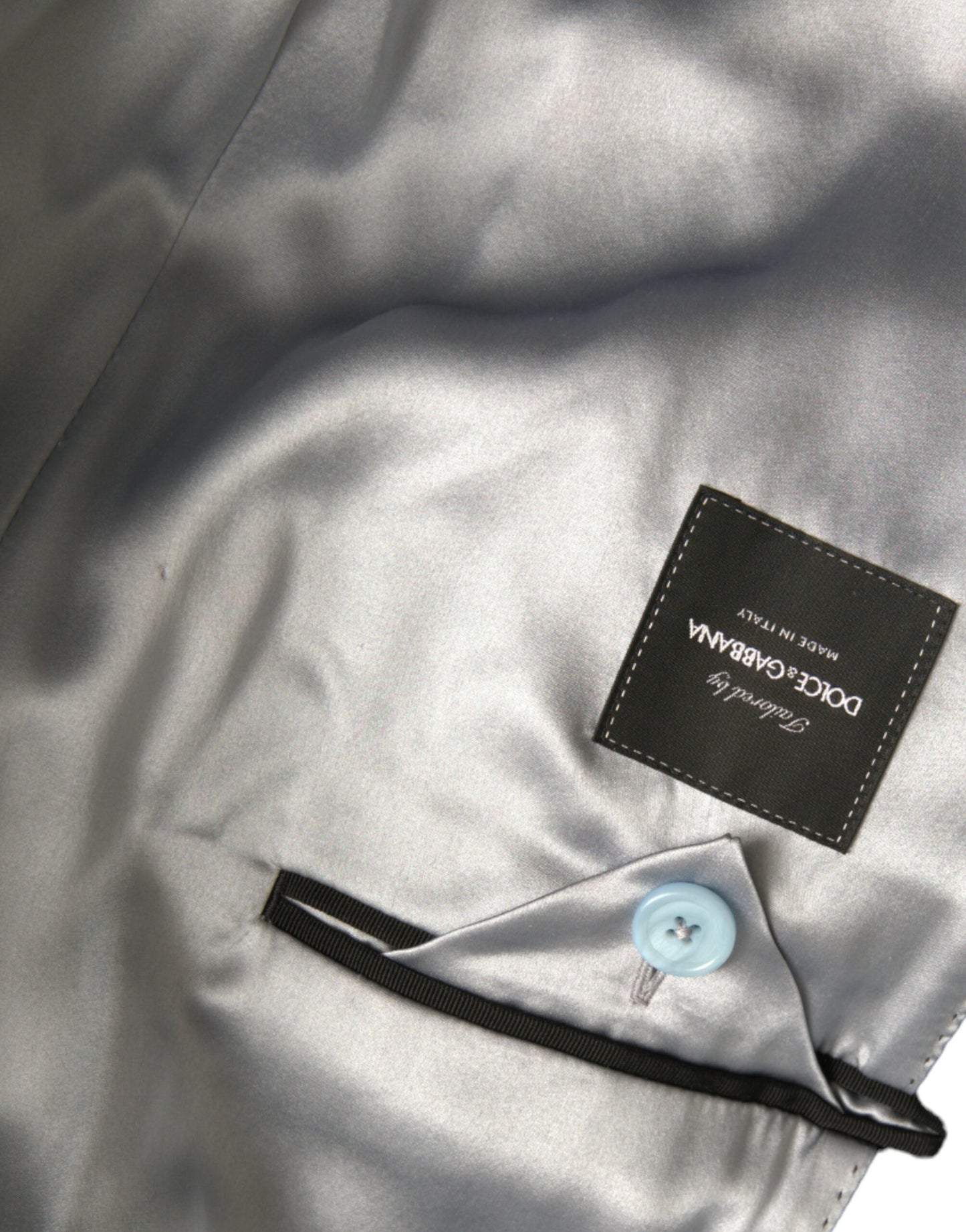 Dolce & Gabbana Blue Double Breasted Long Trench Coat Jacket Dolce & Gabbana
