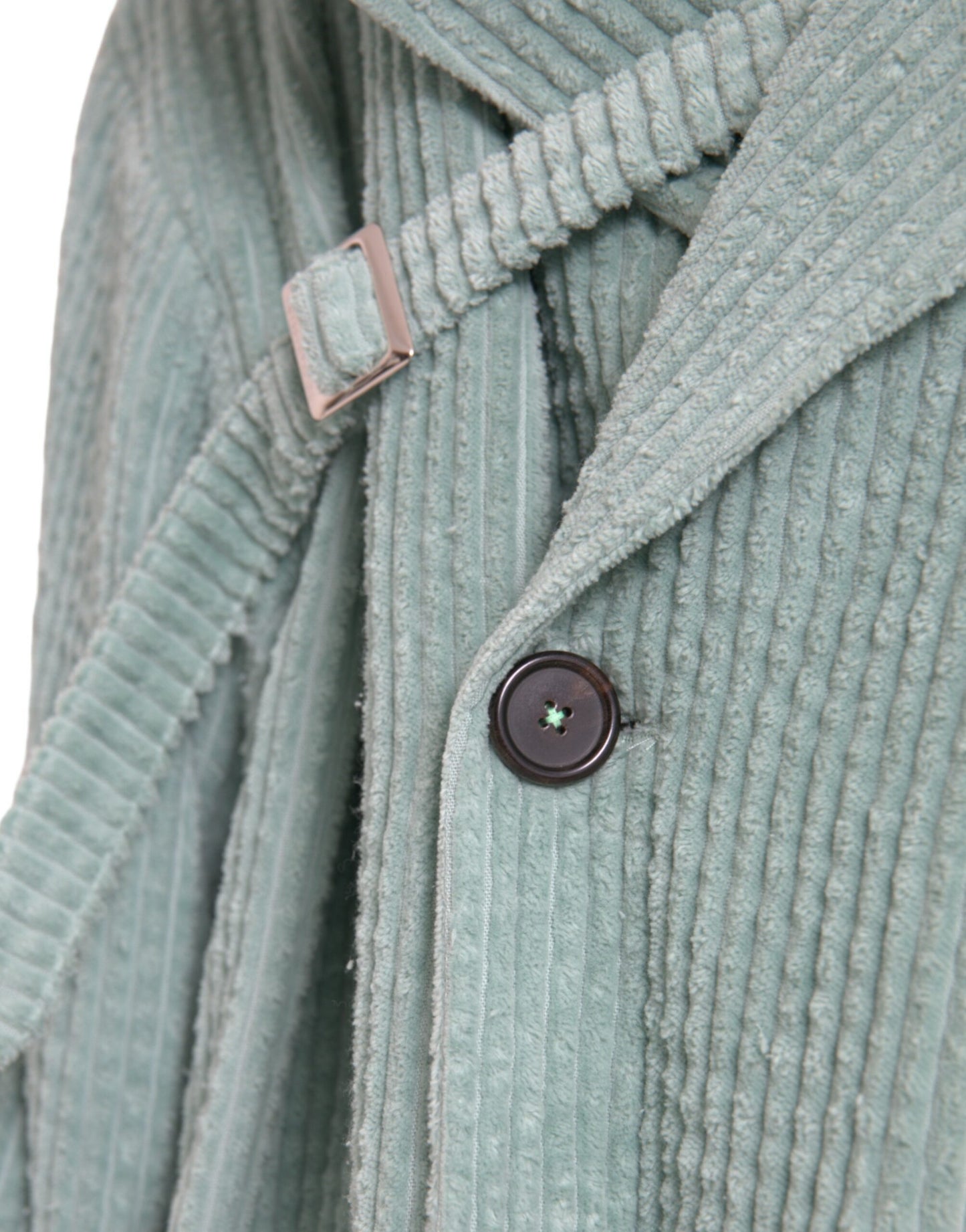 Dolce & Gabbana Blue Double Breasted Corduroy Cotton Jacket Dolce & Gabbana
