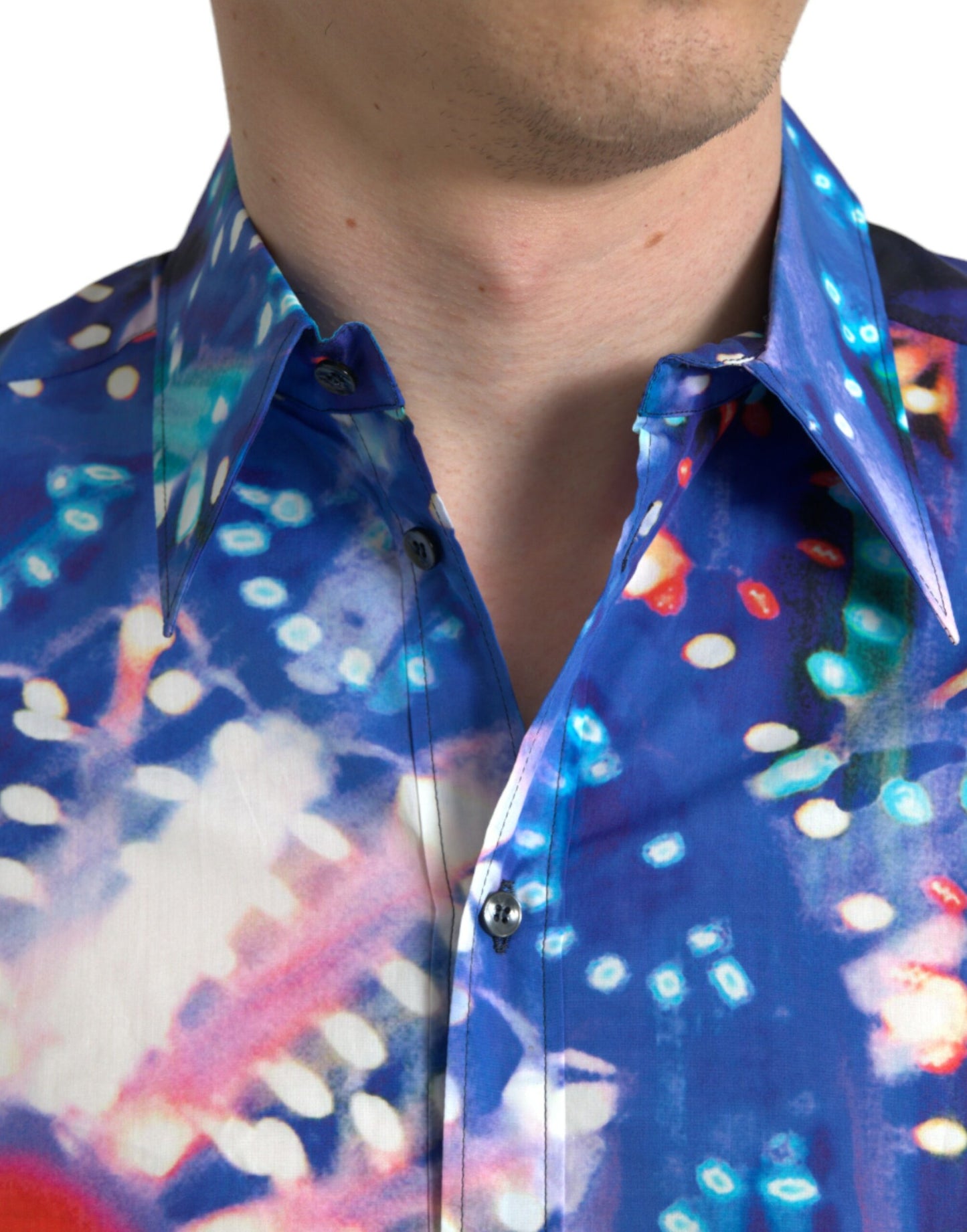 Dolce & Gabbana Multicolor Luminarie Slim MARTINI Shirt Dolce & Gabbana