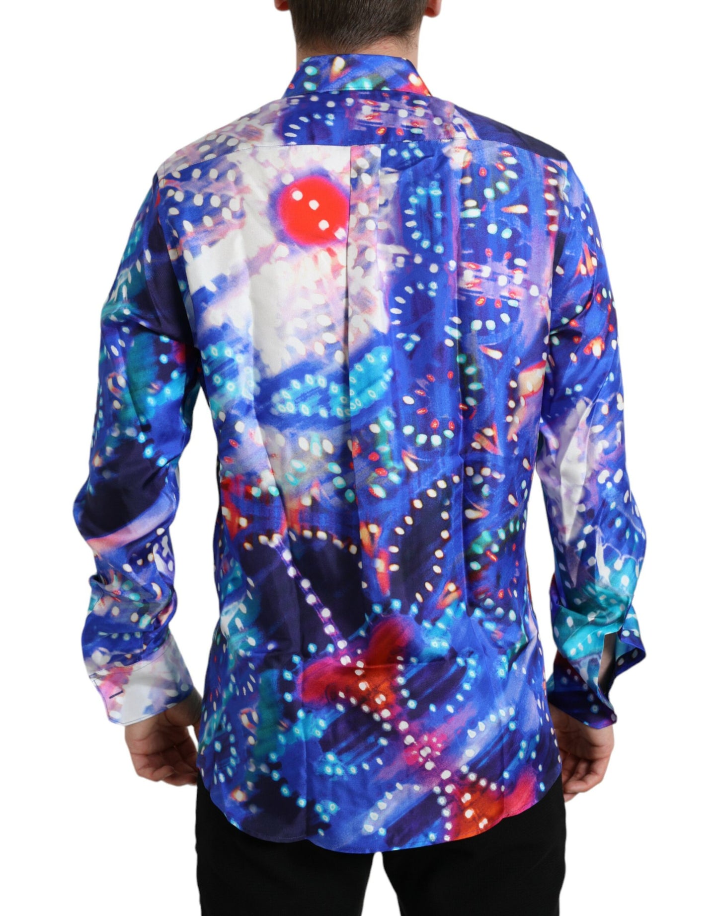 Dolce & Gabbana Purple Luminarie Silk Slim MARTINI Shirt Dolce & Gabbana