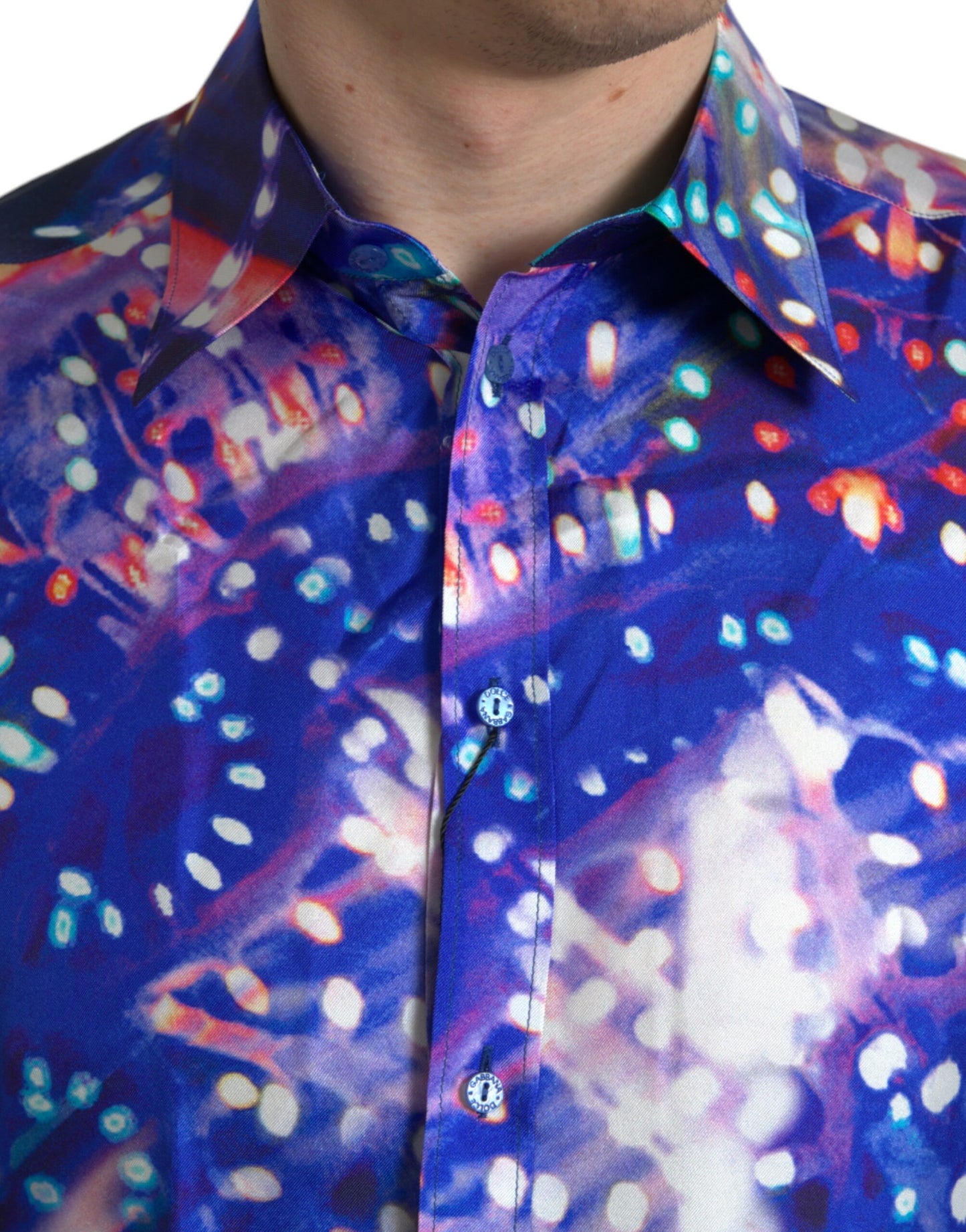 Dolce & Gabbana Purple Luminarie Silk Slim MARTINI Shirt Dolce & Gabbana
