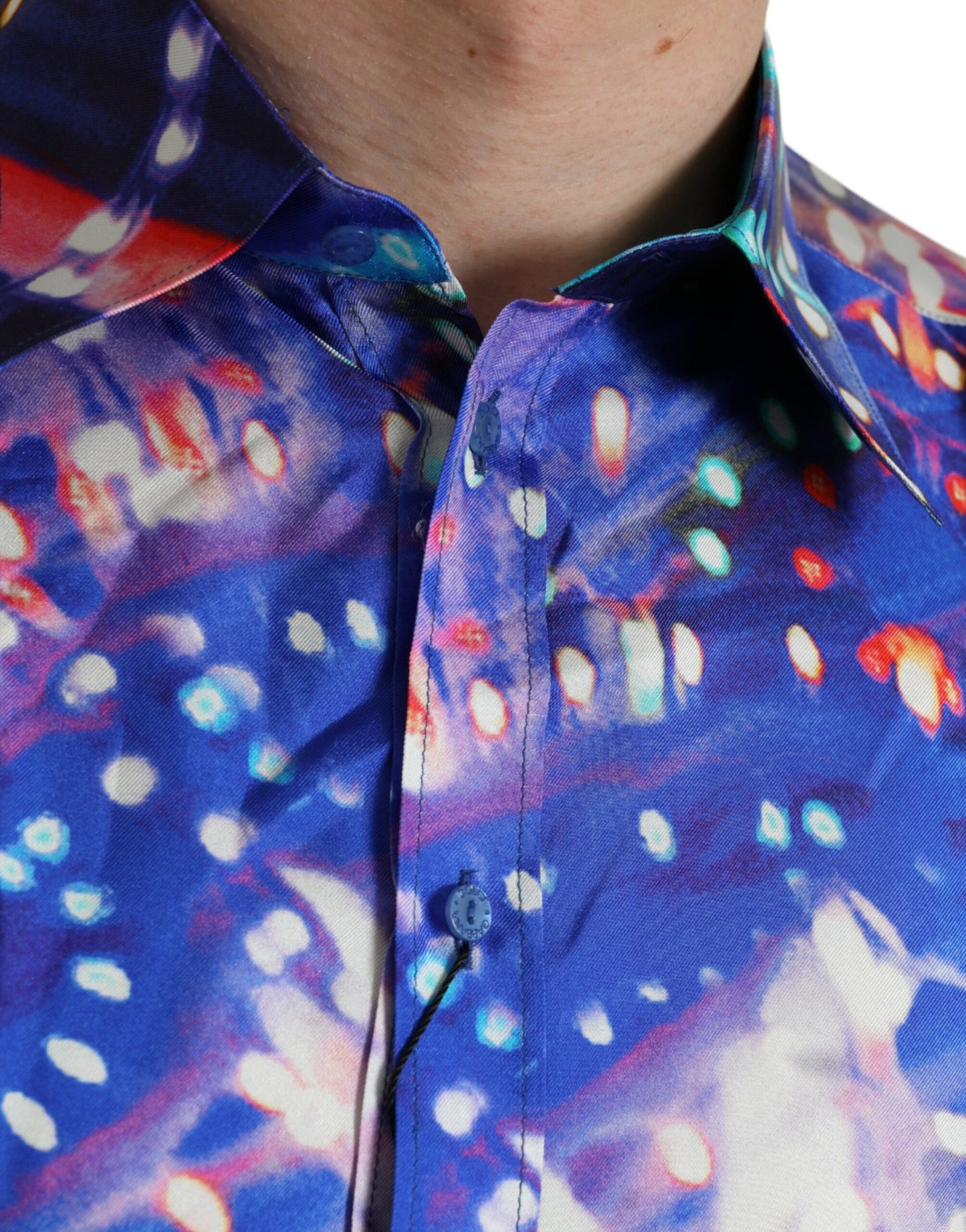 Dolce & Gabbana Purple Luminarie Silk Slim MARTINI Shirt Dolce & Gabbana