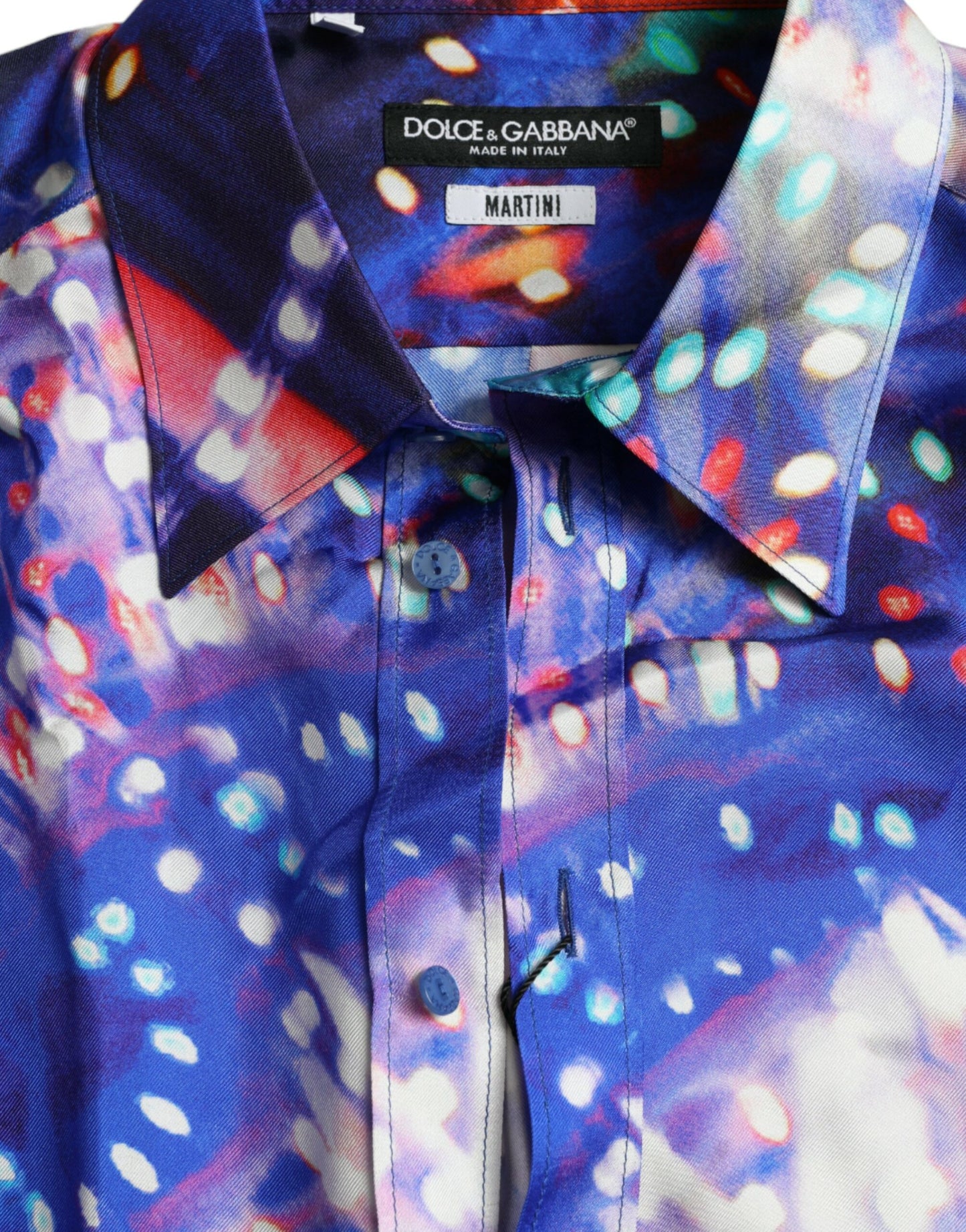 Dolce & Gabbana Purple Luminarie Silk Slim MARTINI Shirt Dolce & Gabbana