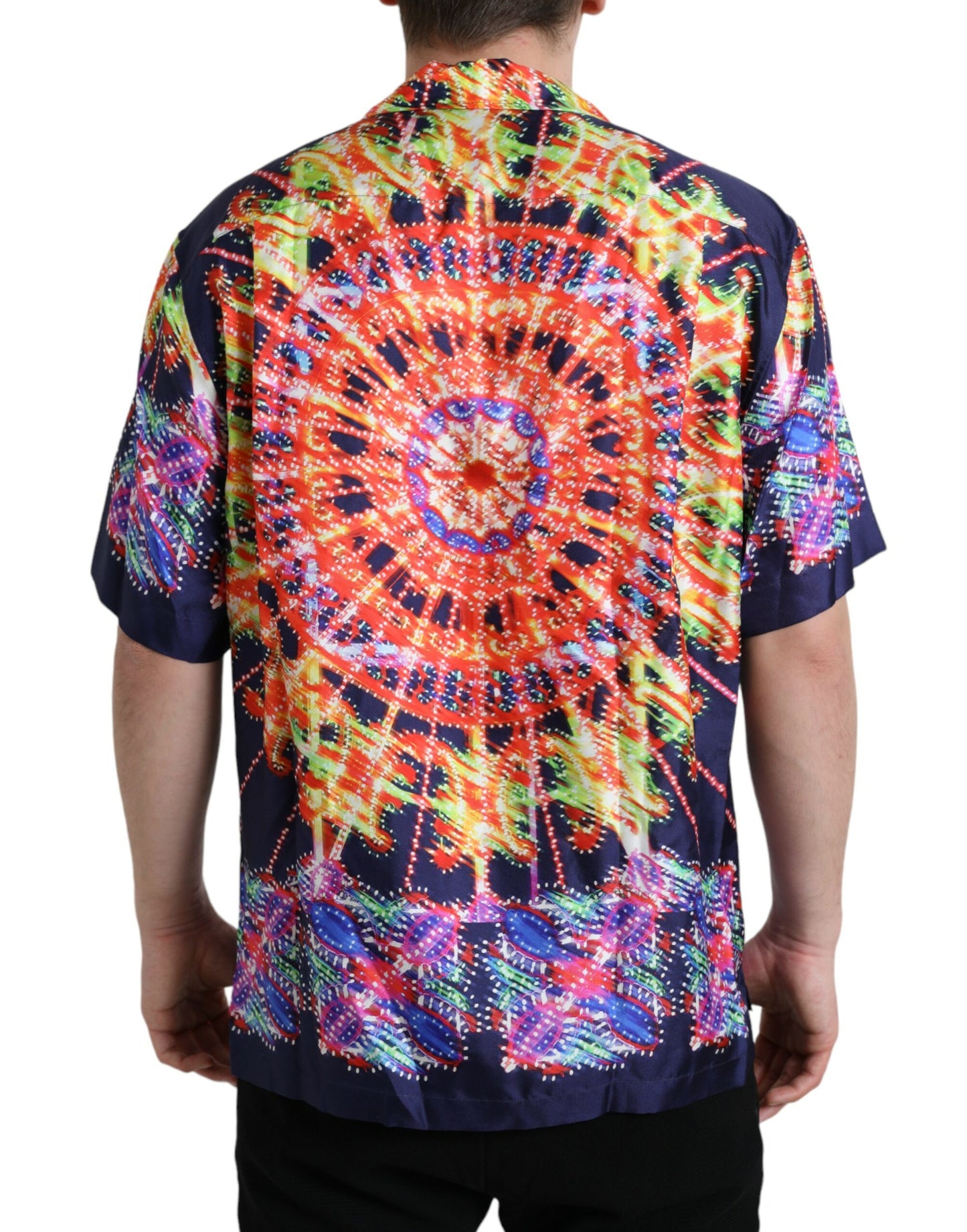 Dolce & Gabbana Multicolor Luminarie Silk Casual Shirt Dolce & Gabbana