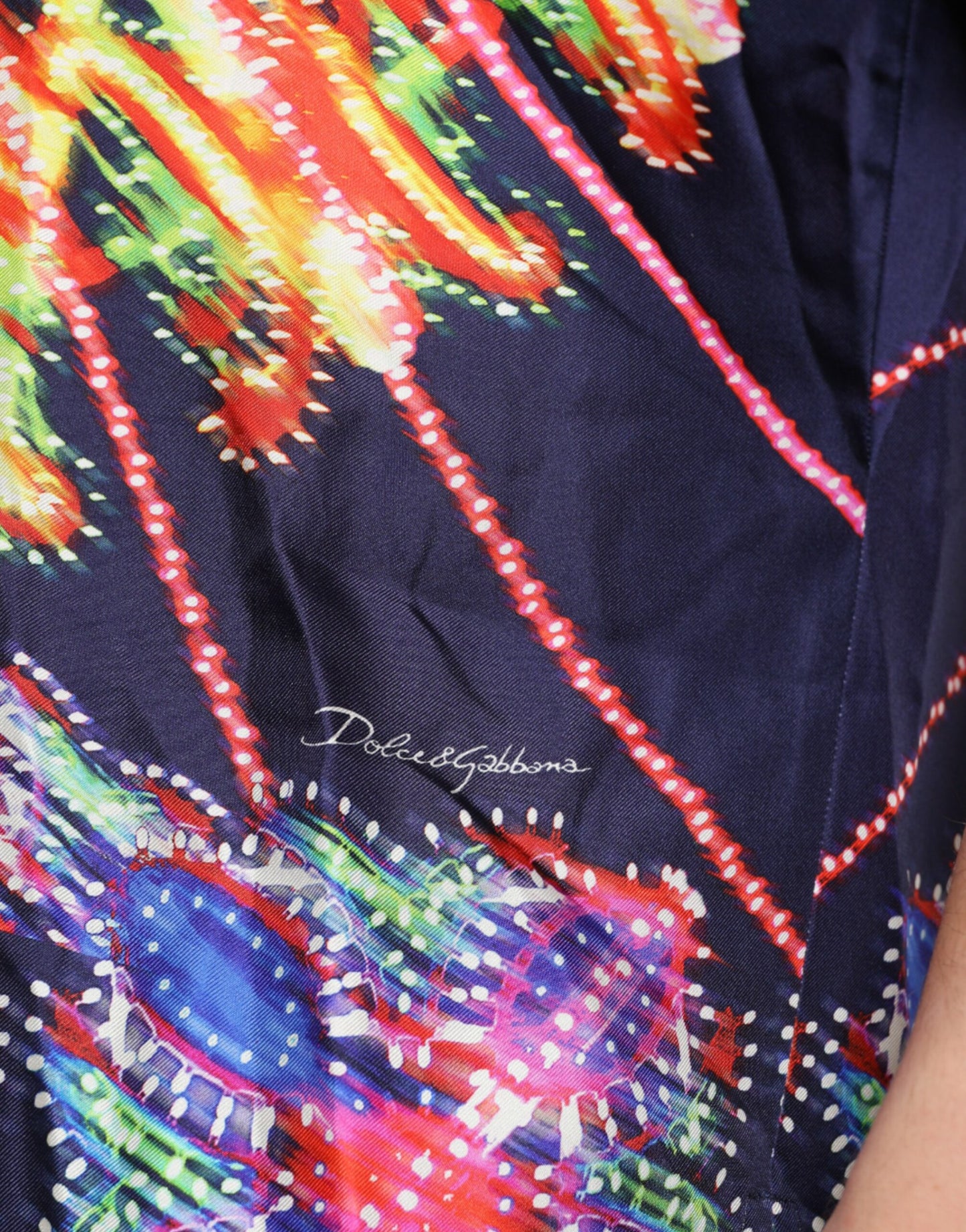 Dolce & Gabbana Multicolor Luminarie Silk Casual Shirt Dolce & Gabbana