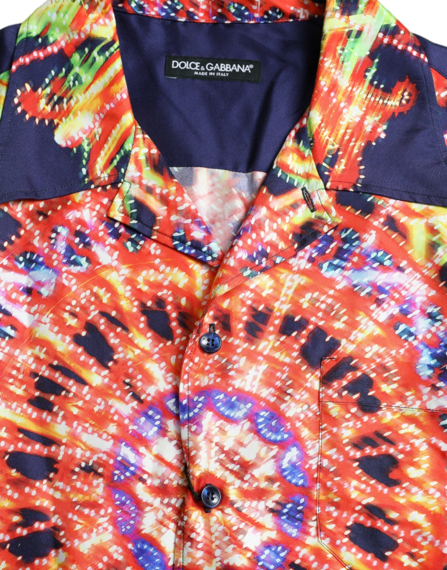 Dolce & Gabbana Multicolor Luminarie Silk Casual Shirt Dolce & Gabbana