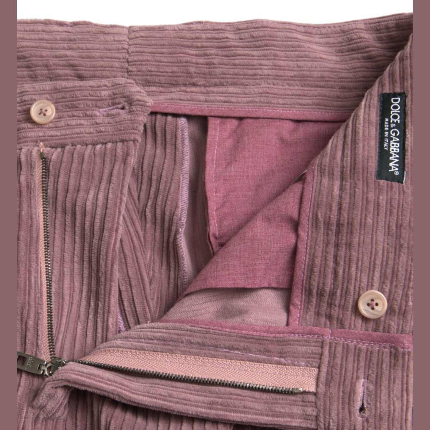 Dolce & Gabbana Purple Corduroy Cotton Stretch Skinny Pants