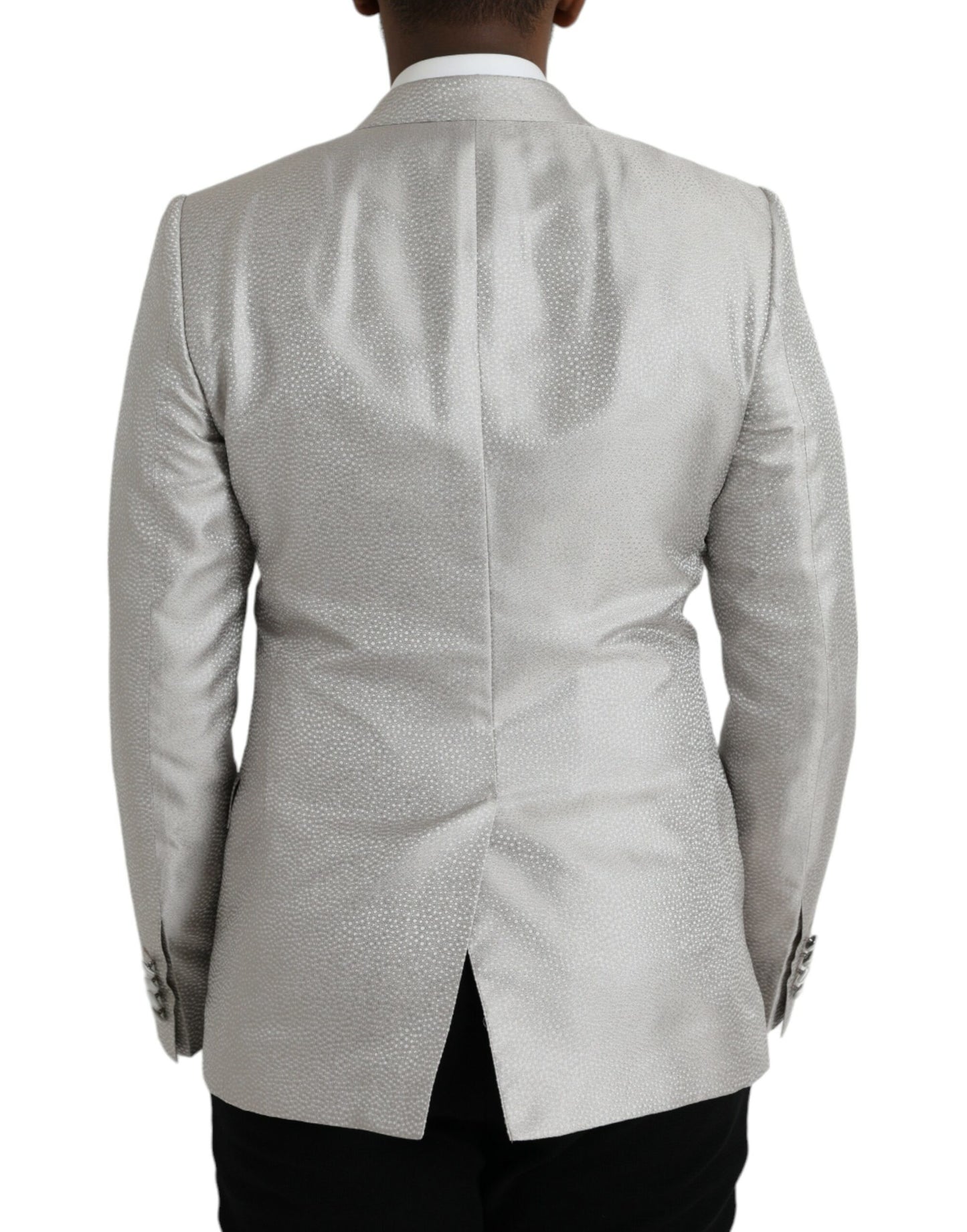 Dolce & Gabbana Off White MARTINI Double Breasted Coat Blazer Dolce & Gabbana