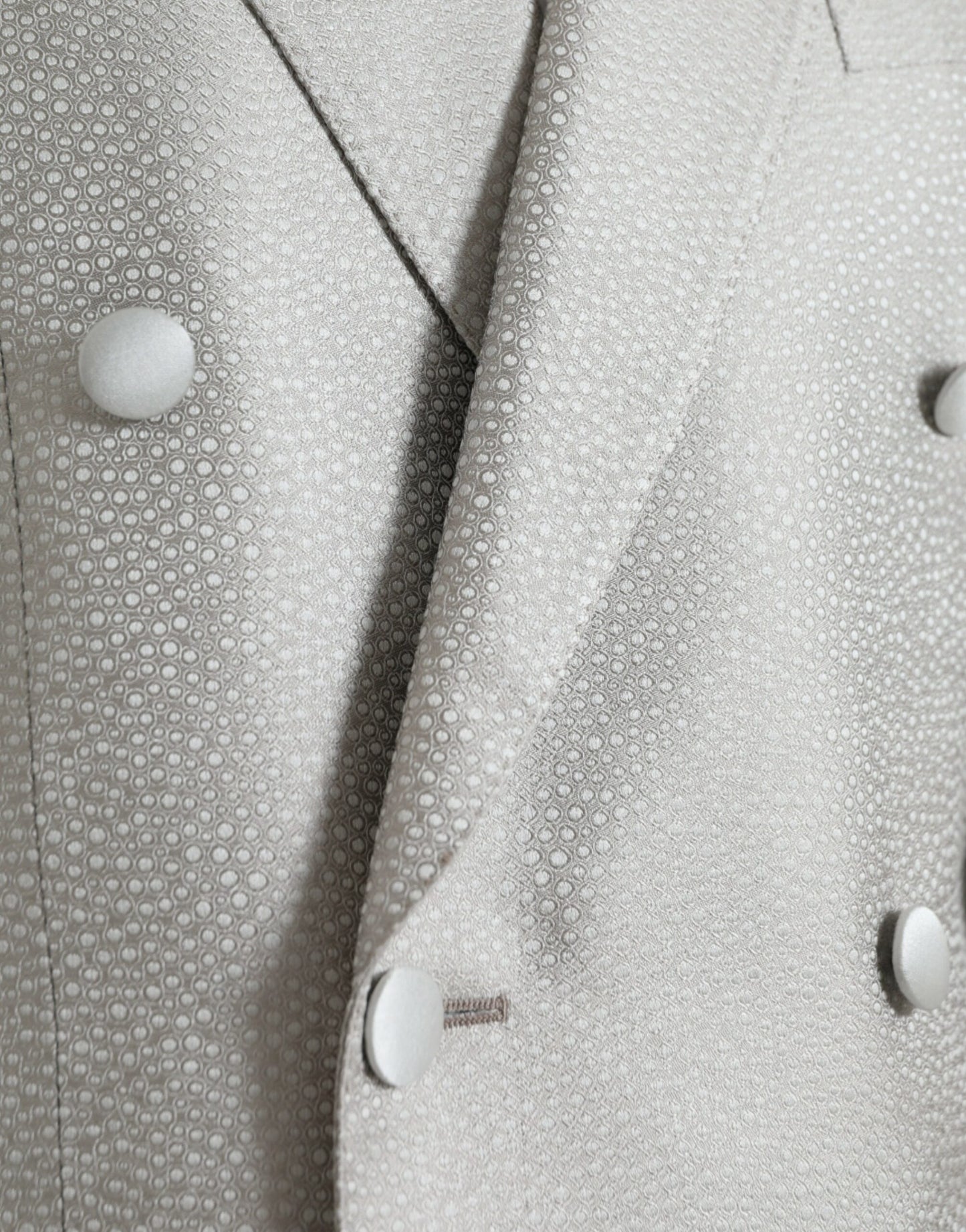 Dolce & Gabbana Off White MARTINI Double Breasted Coat Blazer Dolce & Gabbana