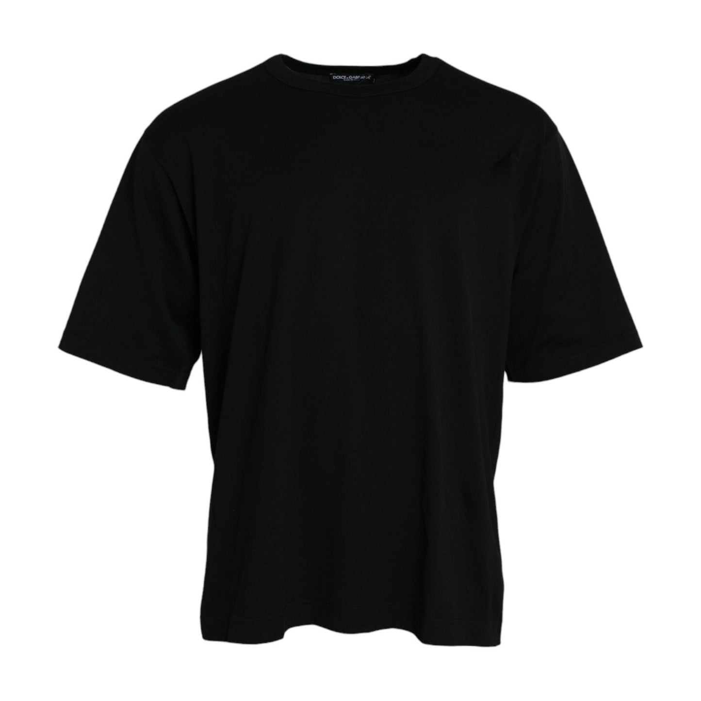 Dolce & Gabbana Black Logo Embossed Crew Neck Short Sleeves T-shirt Dolce & Gabbana