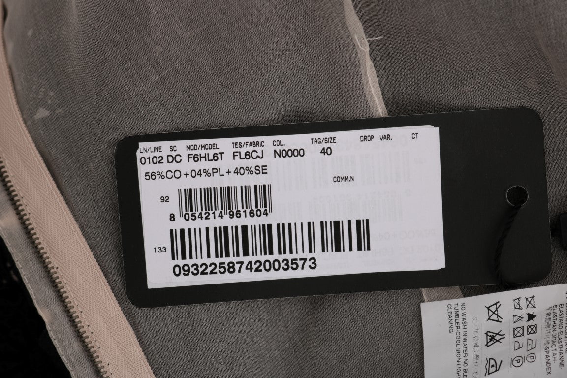 Dolce & Gabbana Black Cotton Silk Floral Long Dress Dolce & Gabbana