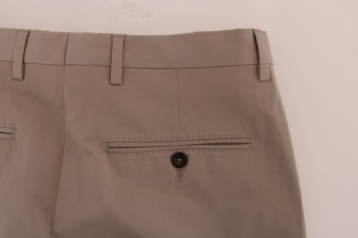 Dolce & Gabbana Beige Cotton Stretch Chinos Pants Dolce & Gabbana