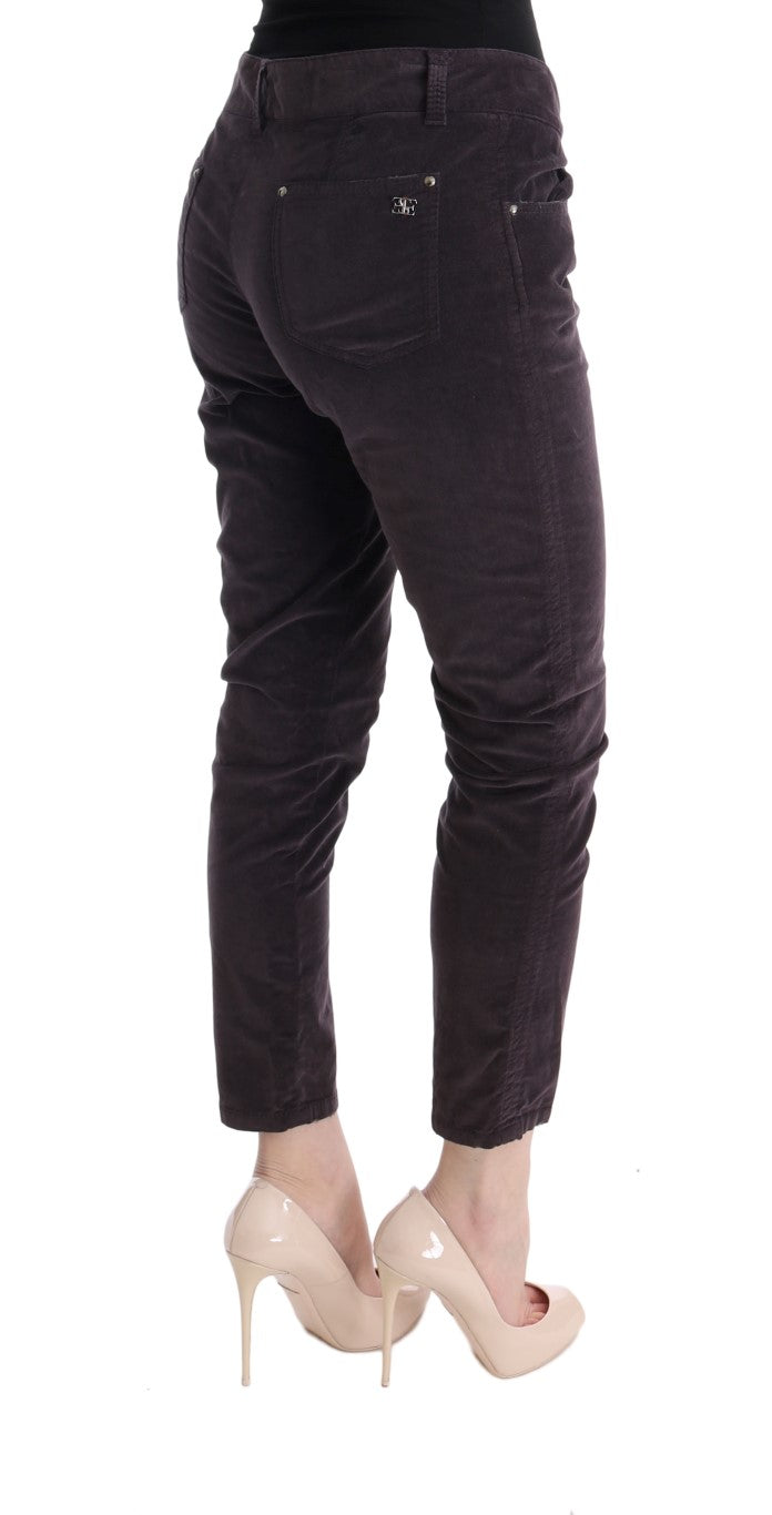 Ermanno Scervino Brown Cotton Cropped Casual Pants Ermanno Scervino