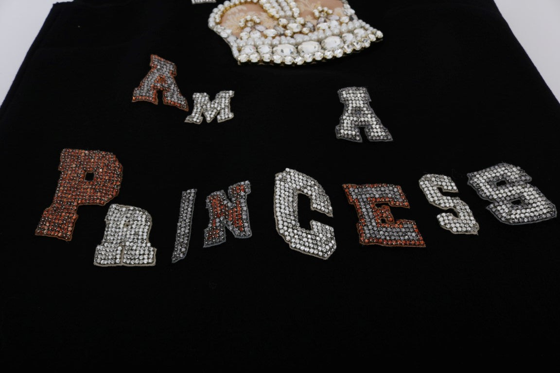 Dolce & Gabbana Black I AM A PRINCESS Crystal Shift Dress Dolce & Gabbana