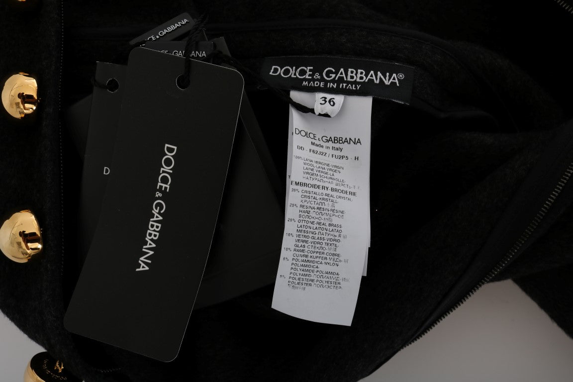 Dolce & Gabbana Gray Crystal "Dreaming of My Prince" Dress Dolce & Gabbana