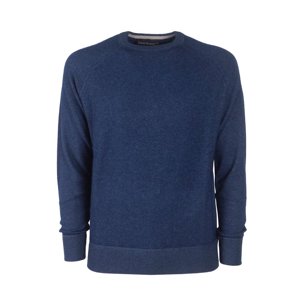 Emilio Romanelli Light Blue Cashmere Men Sweater Emilio Romanelli