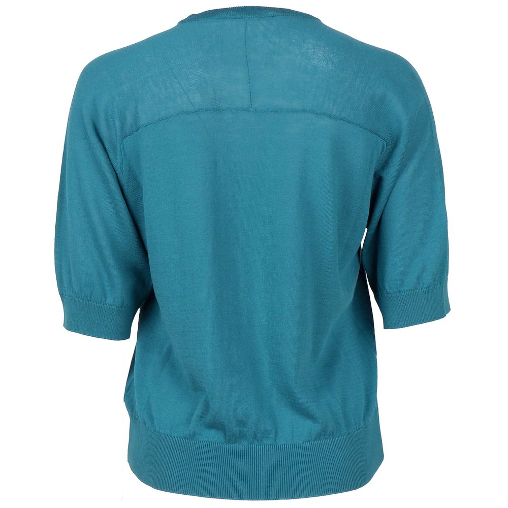 Alpha Studio Green Cotton Sweater Alpha Studio