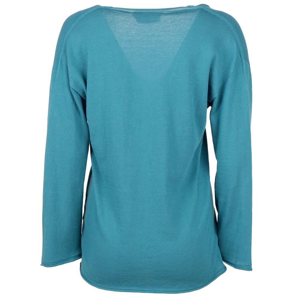 Alpha Studio Green Cotton Sweater Alpha Studio