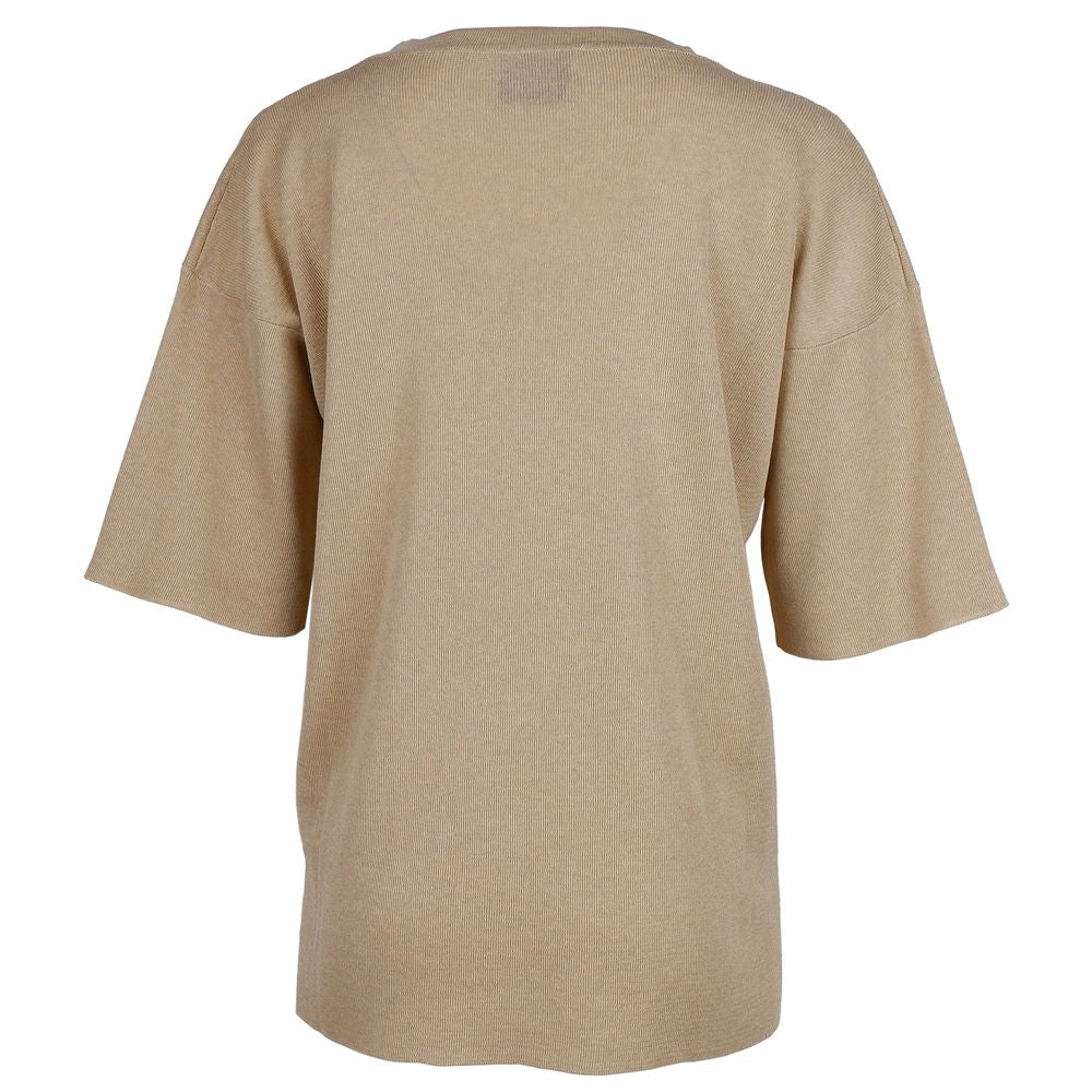 Alpha Studio Beige Viscose Sweater Alpha Studio