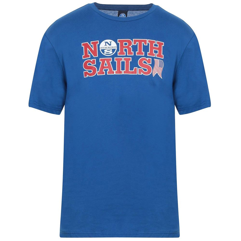 North Sails Light Blue Cotton Men T-Shirt North Sails