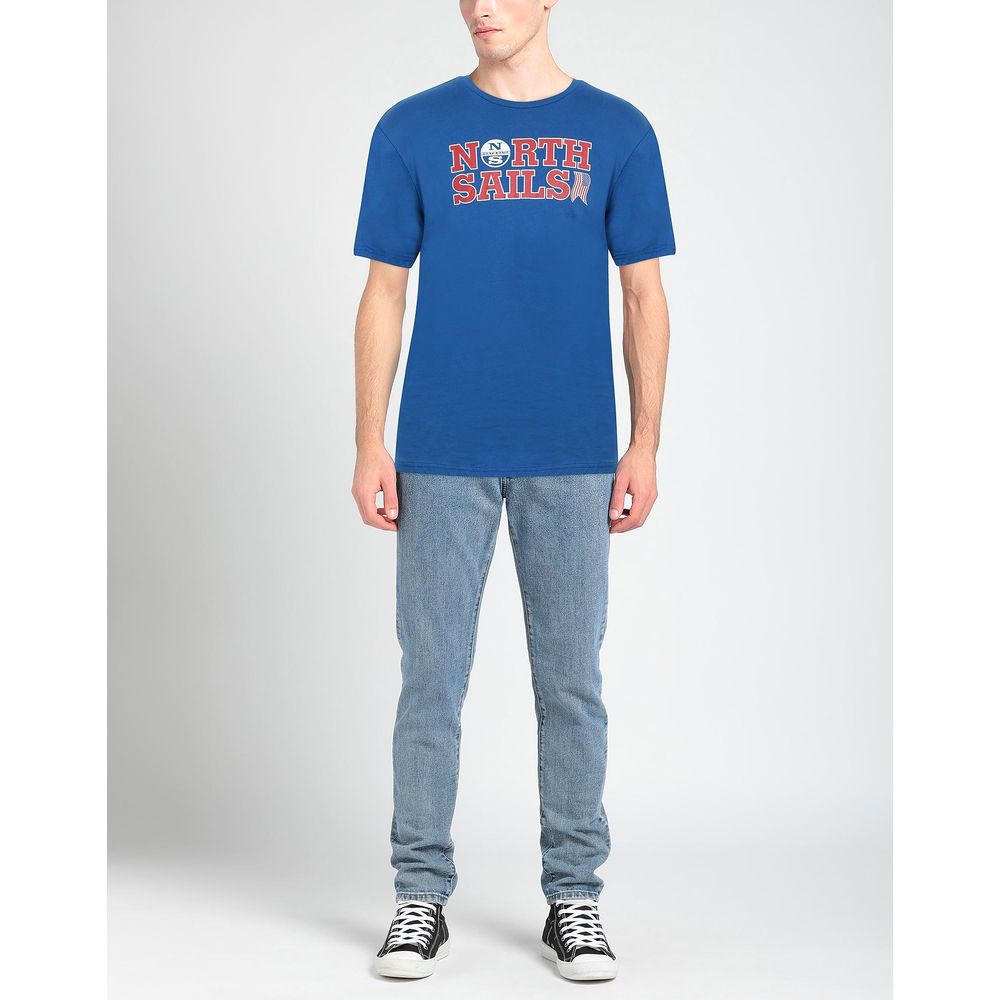 North Sails Light Blue Cotton Men T-Shirt North Sails