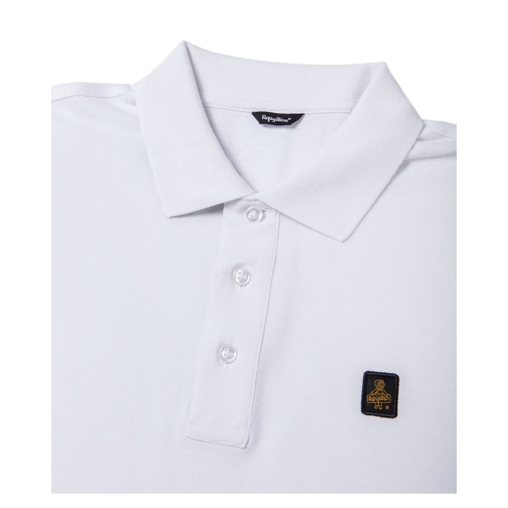 Refrigiwear Elegant White Polo with Embroidered Logo Refrigiwear