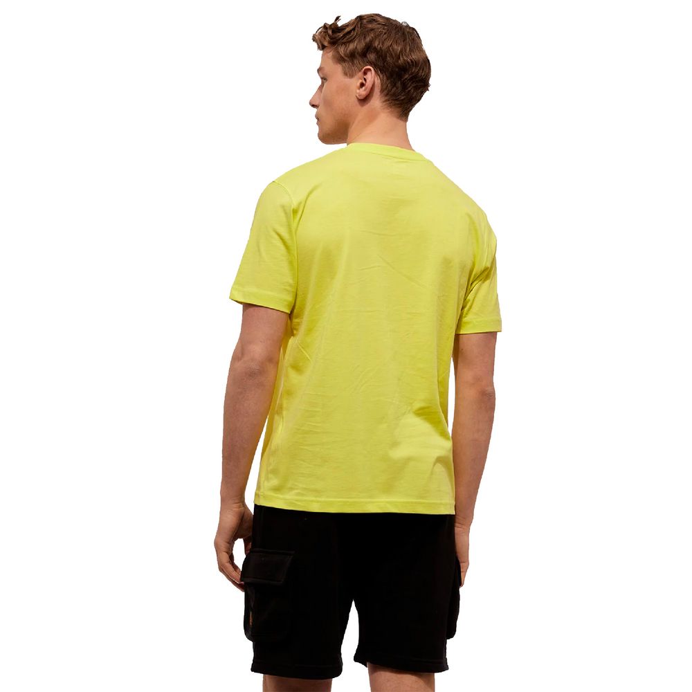 Refrigiwear Embossed Logo Cotton T-Shirt in Yellow Refrigiwear