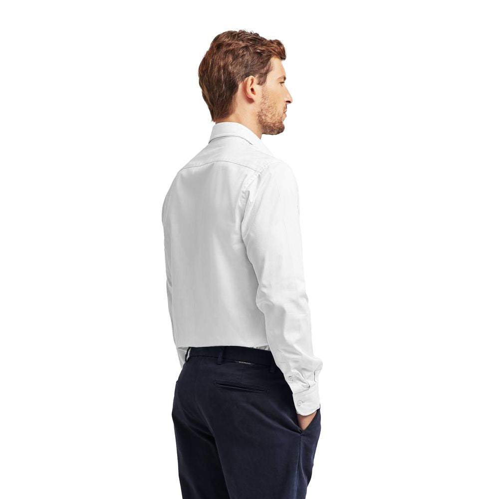 Ballantyne White Cotton Men's Dress Shirt
