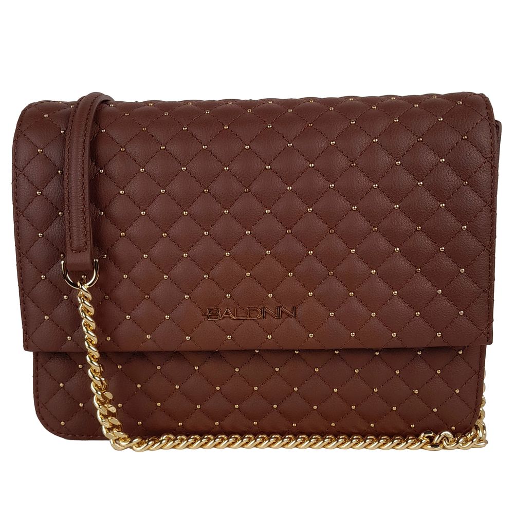 Baldinini Trend Brown Calfskin Women Crossbody Bag Baldinini Trend
