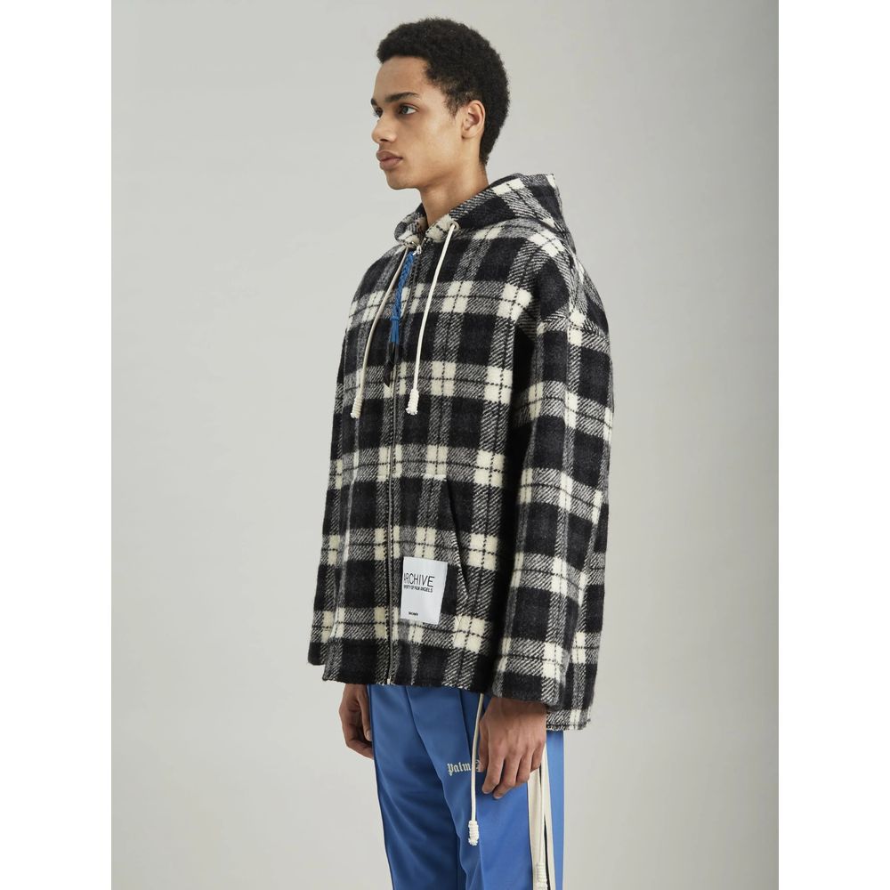 Palm Angels Black Cashmere Men Sweater Jacket Palm Angels
