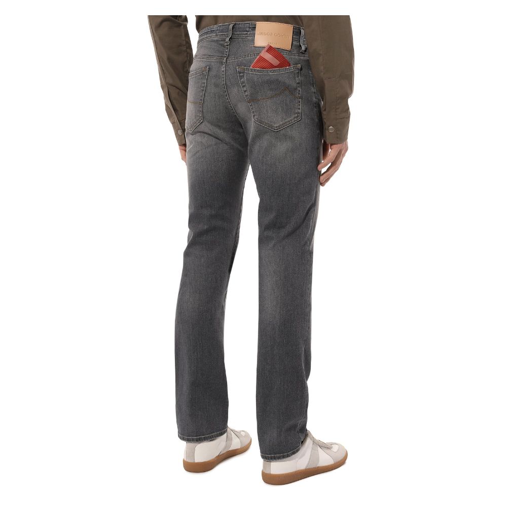 Jacob Cohen Sleek Gray Stretch Cotton Regular Fit Jeans Jacob Cohen