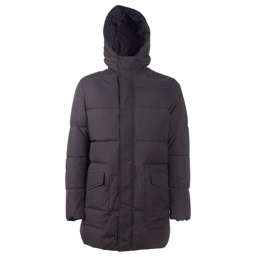 Emilio Romanelli Black Polyester Men Jacket Emilio Romanelli