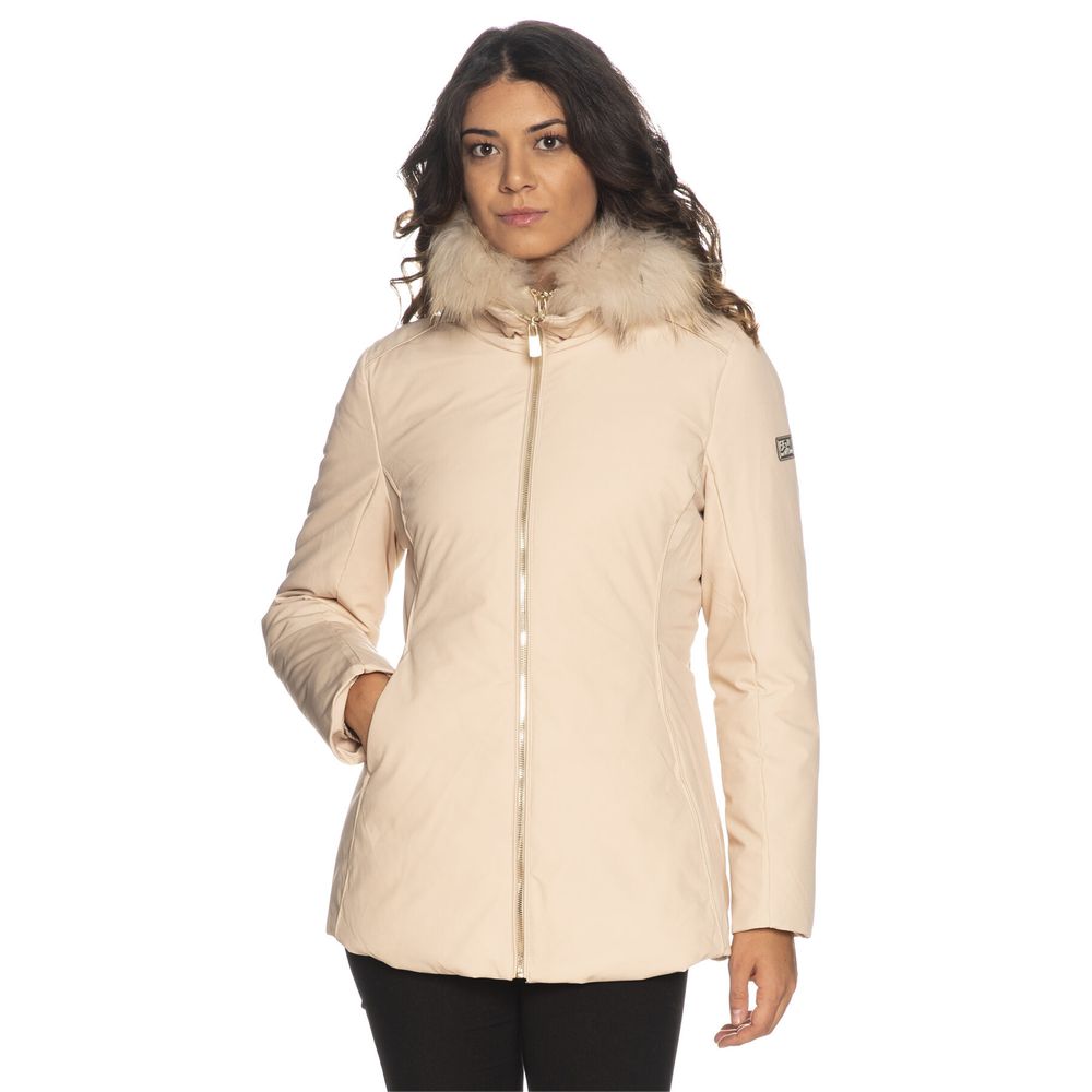 Yes Zee Beige Polyamide Women's Jacket Yes Zee