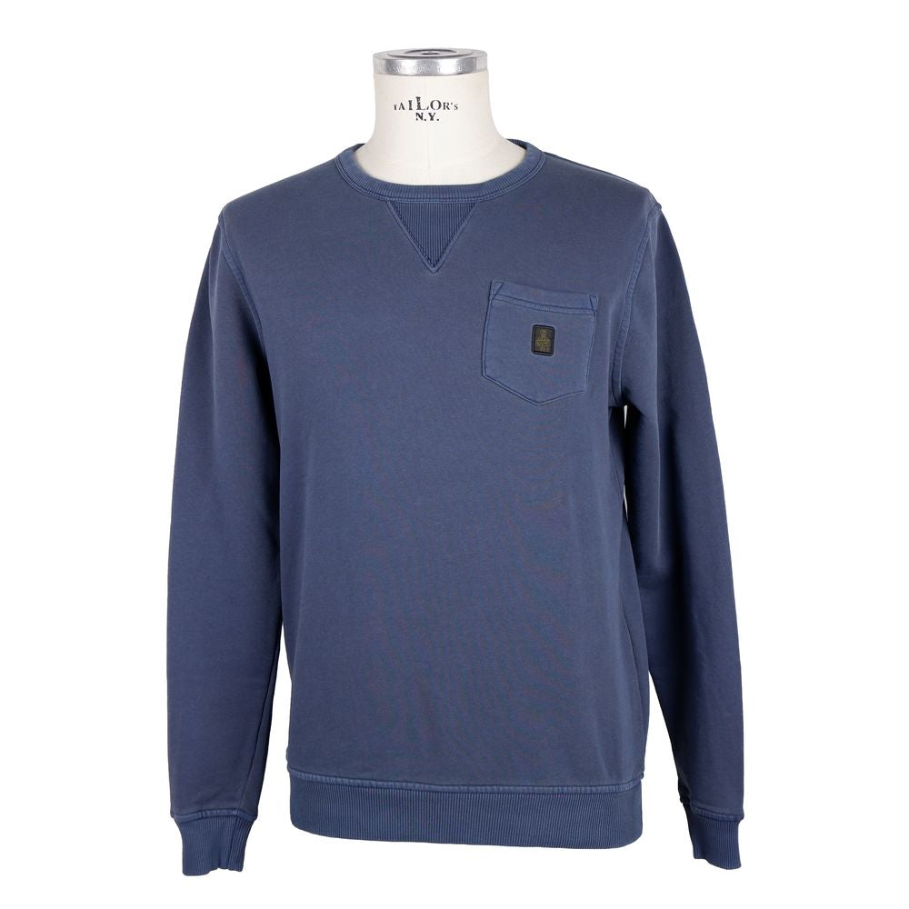 Refrigiwear Blue Cotton Men's Sweater Refrigiwear