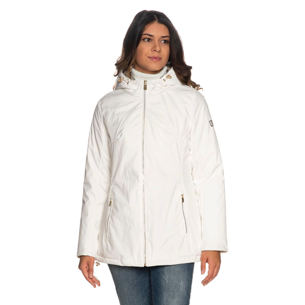 Yes Zee White Polyester Women's Jacket Yes Zee