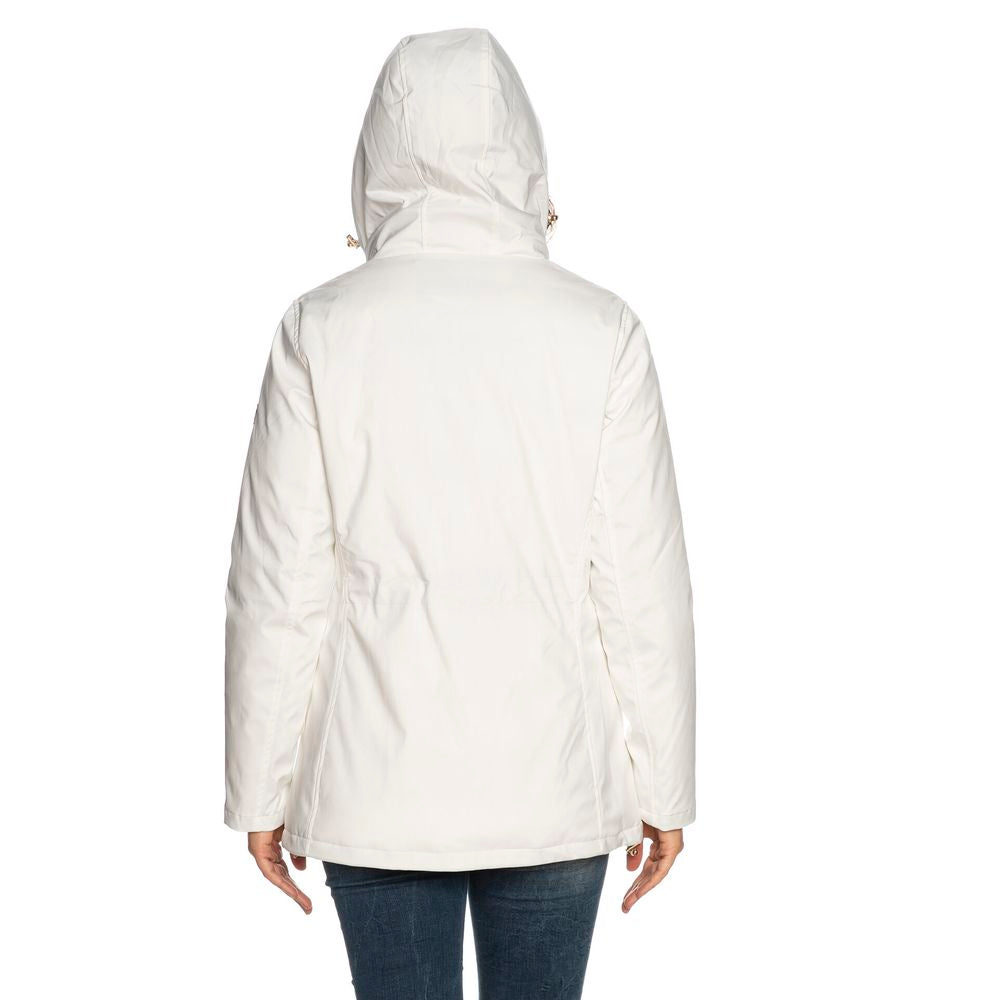 Yes Zee White Polyester Women's Jacket Yes Zee