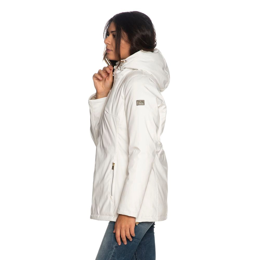 Yes Zee White Polyester Women's Jacket Yes Zee